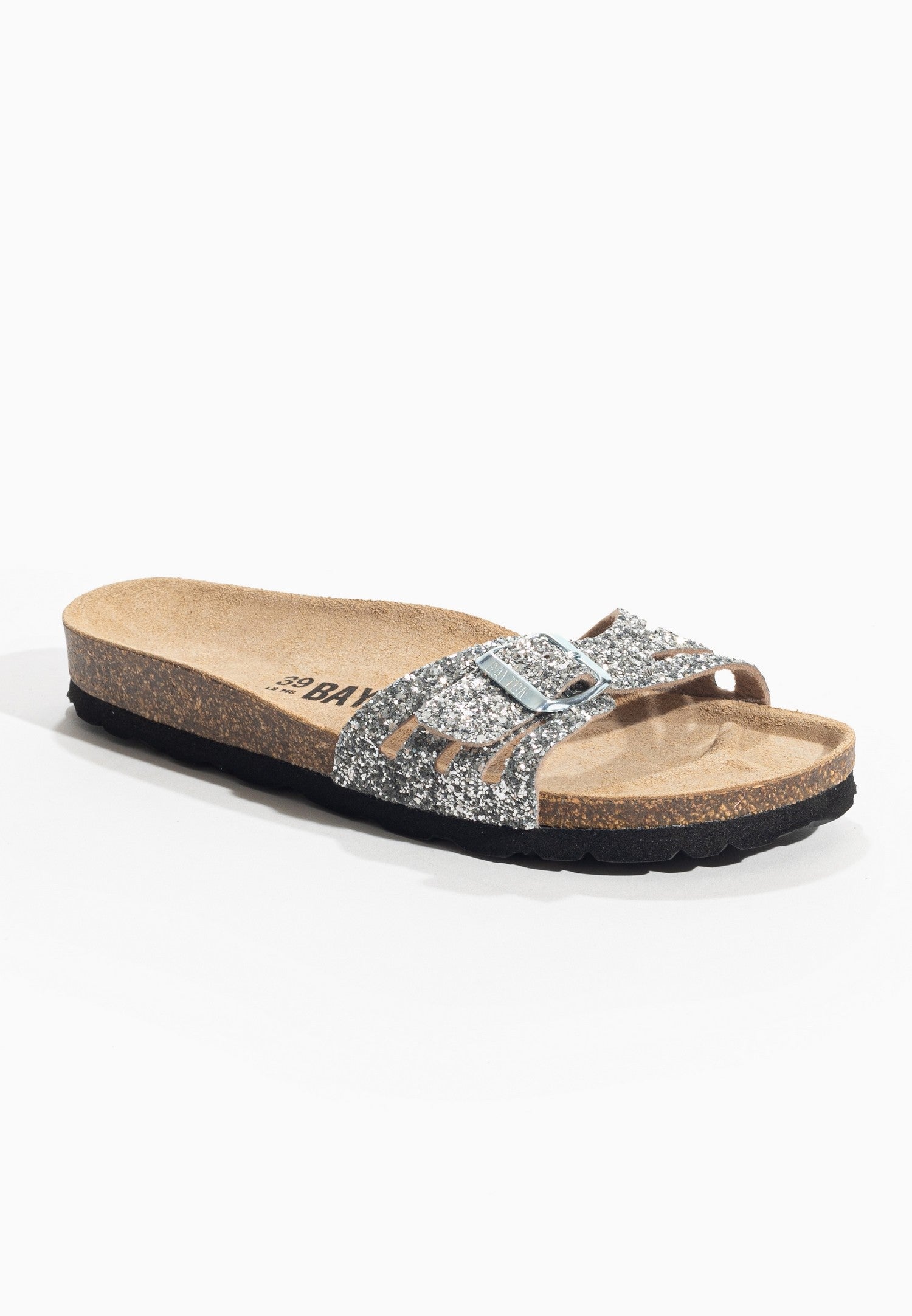 Anita Silver Glitter 1 Strap Sandals