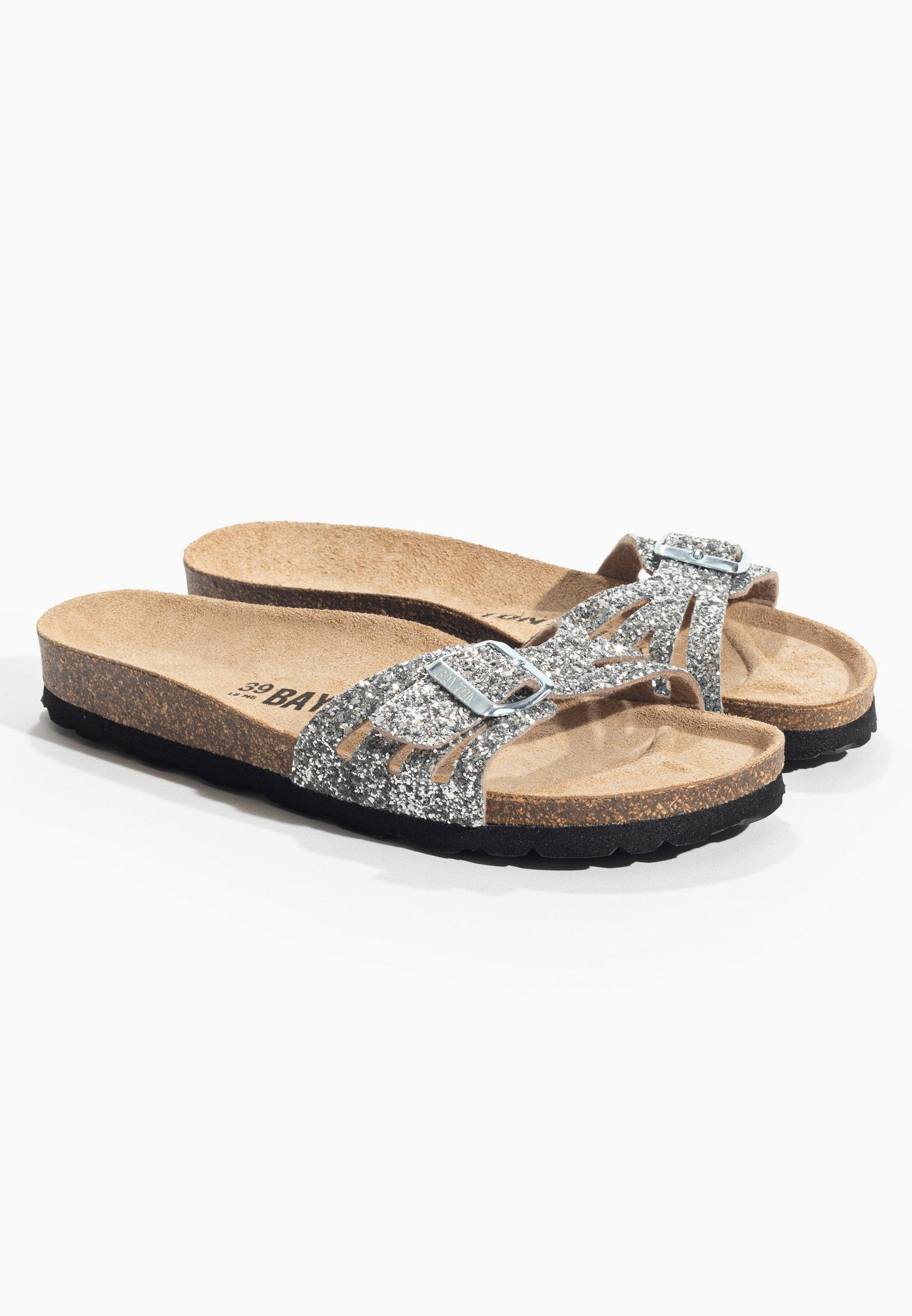 Anita Silver Glitter 1 Strap Sandals