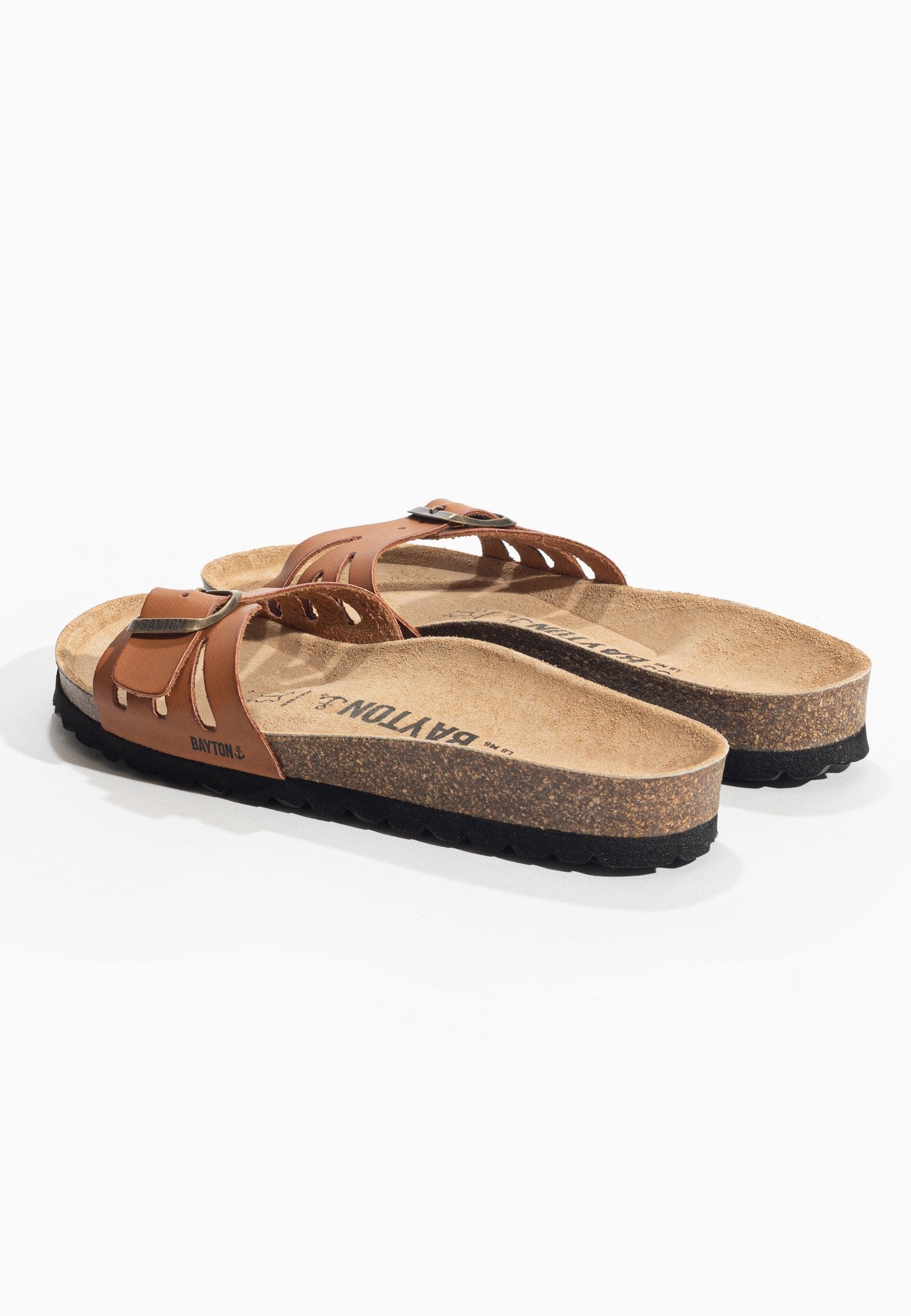 Sandals 1 Strap Anita Camel 100% Leather