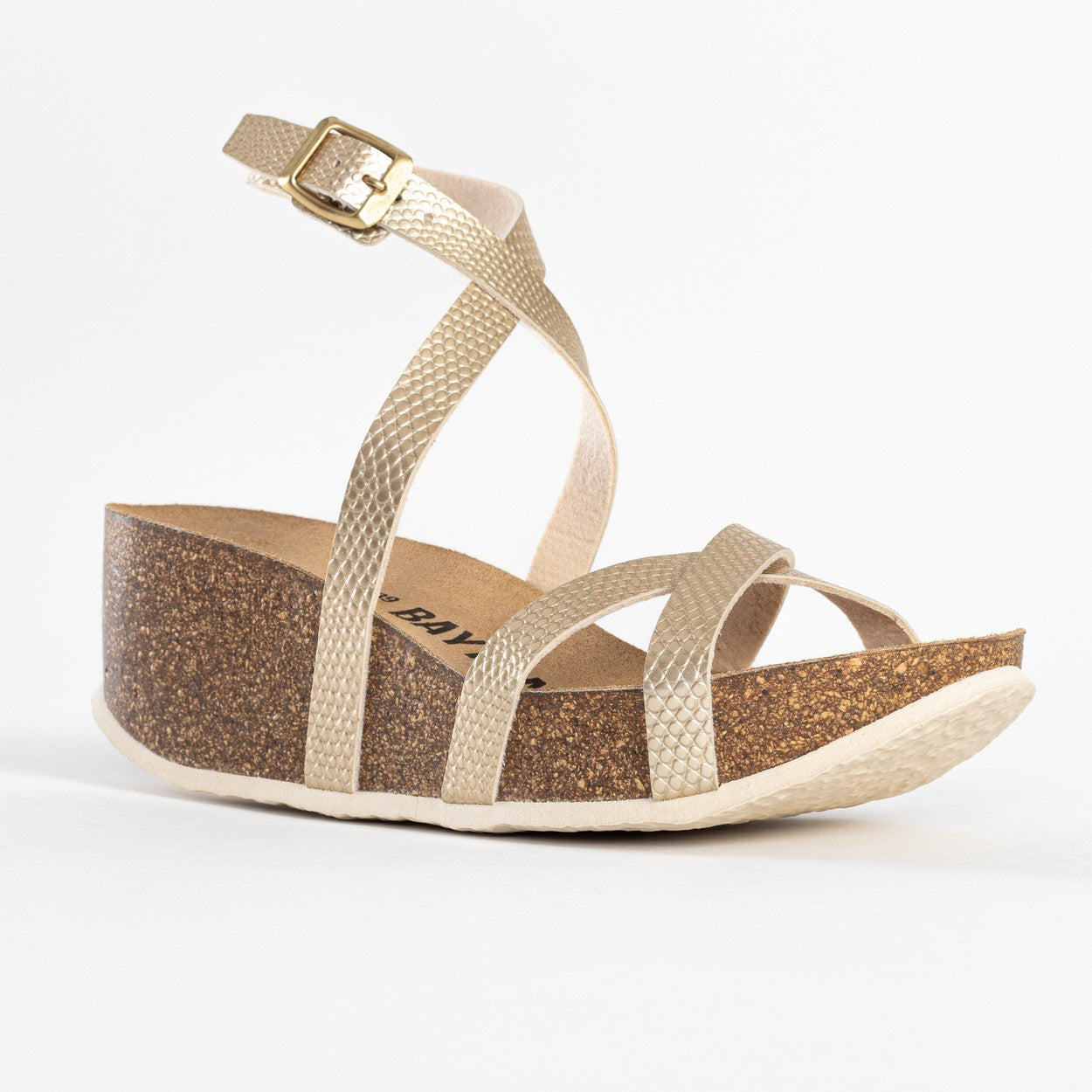 Asteria Light Gold Wedge and Semi-Wedge Sandals