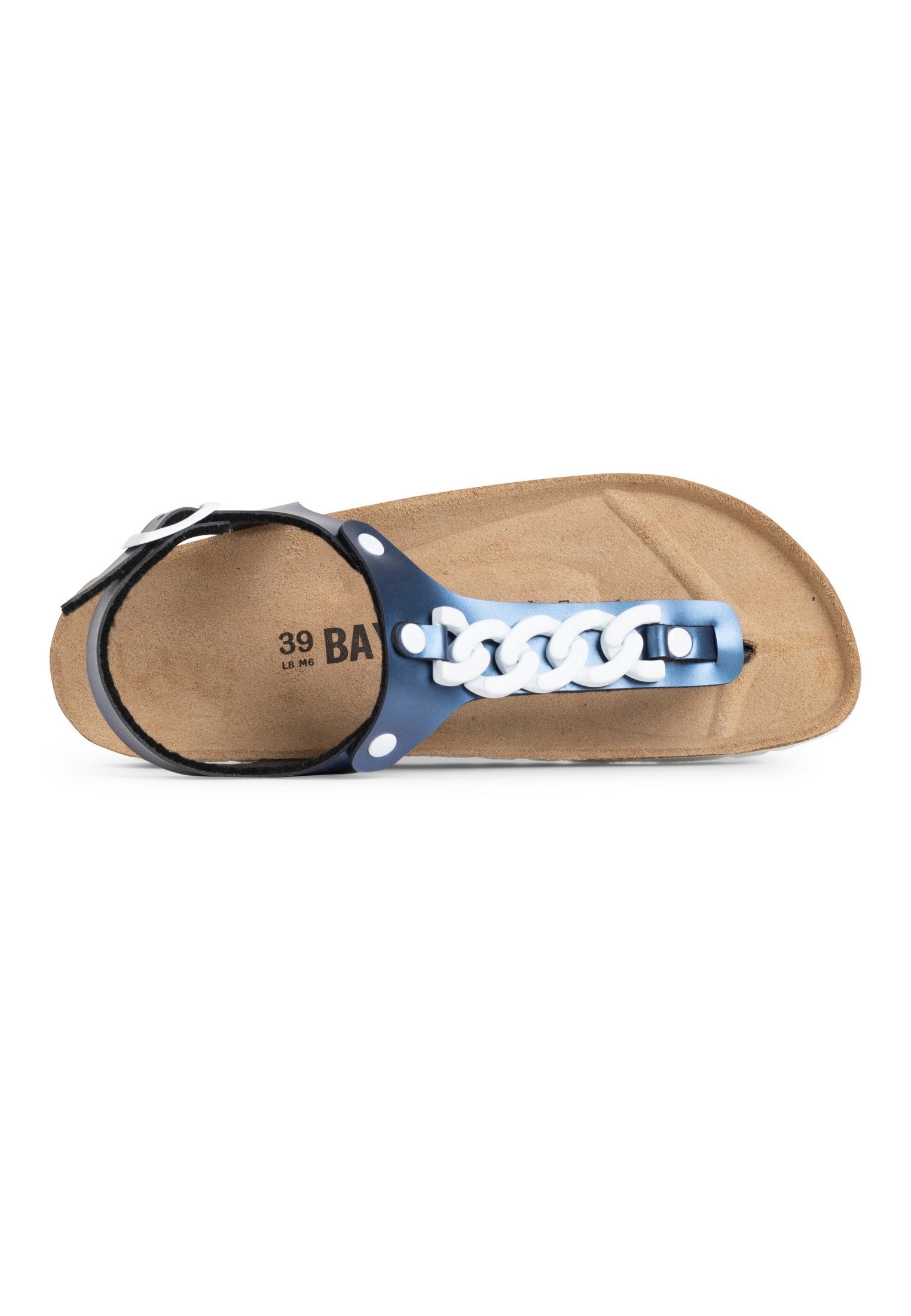 Astrid Navy Blue Toe-Strap Sandals