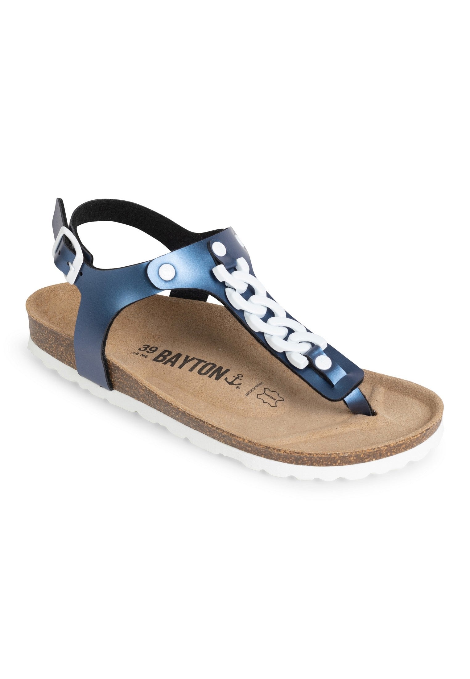 Sandalias Puntera Azul Marino Astrid