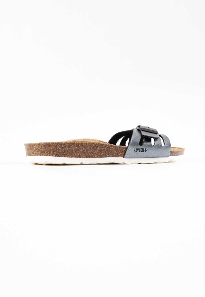 Dark Silver Athena 1 Strap Sandals