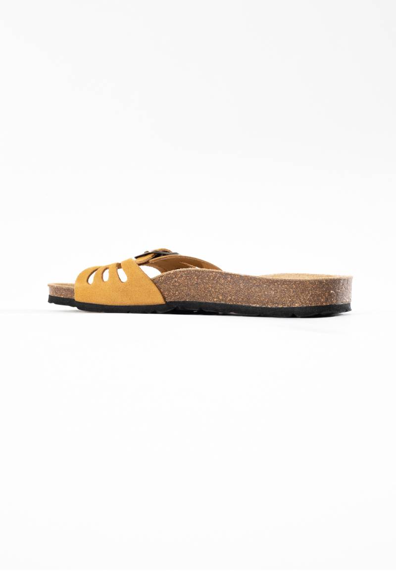 Athena Camel Suede Leather 1 Strap Sandals