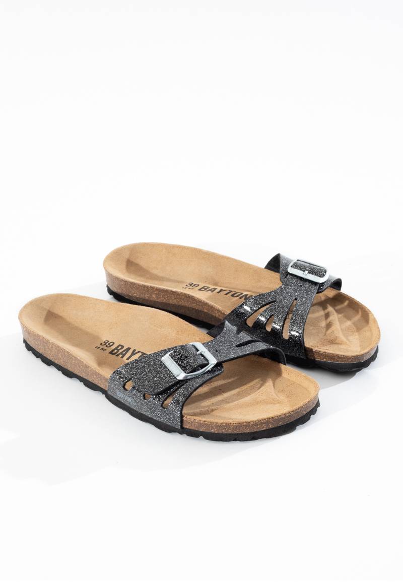 Athena Black 1 Strap Sandals