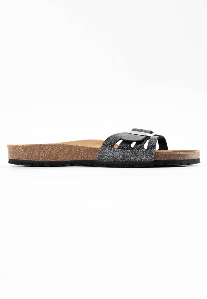 Athena Black 1 Strap Sandals