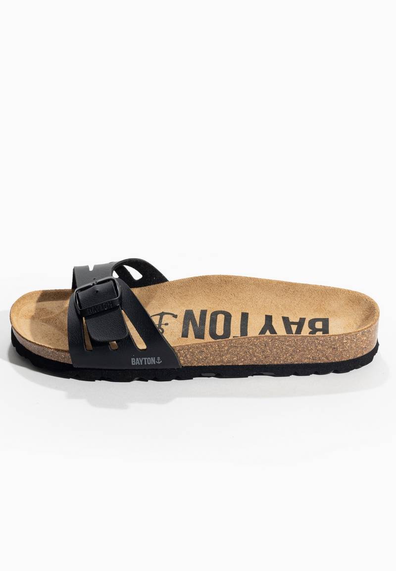 Athena Black 1 Strap Sandals