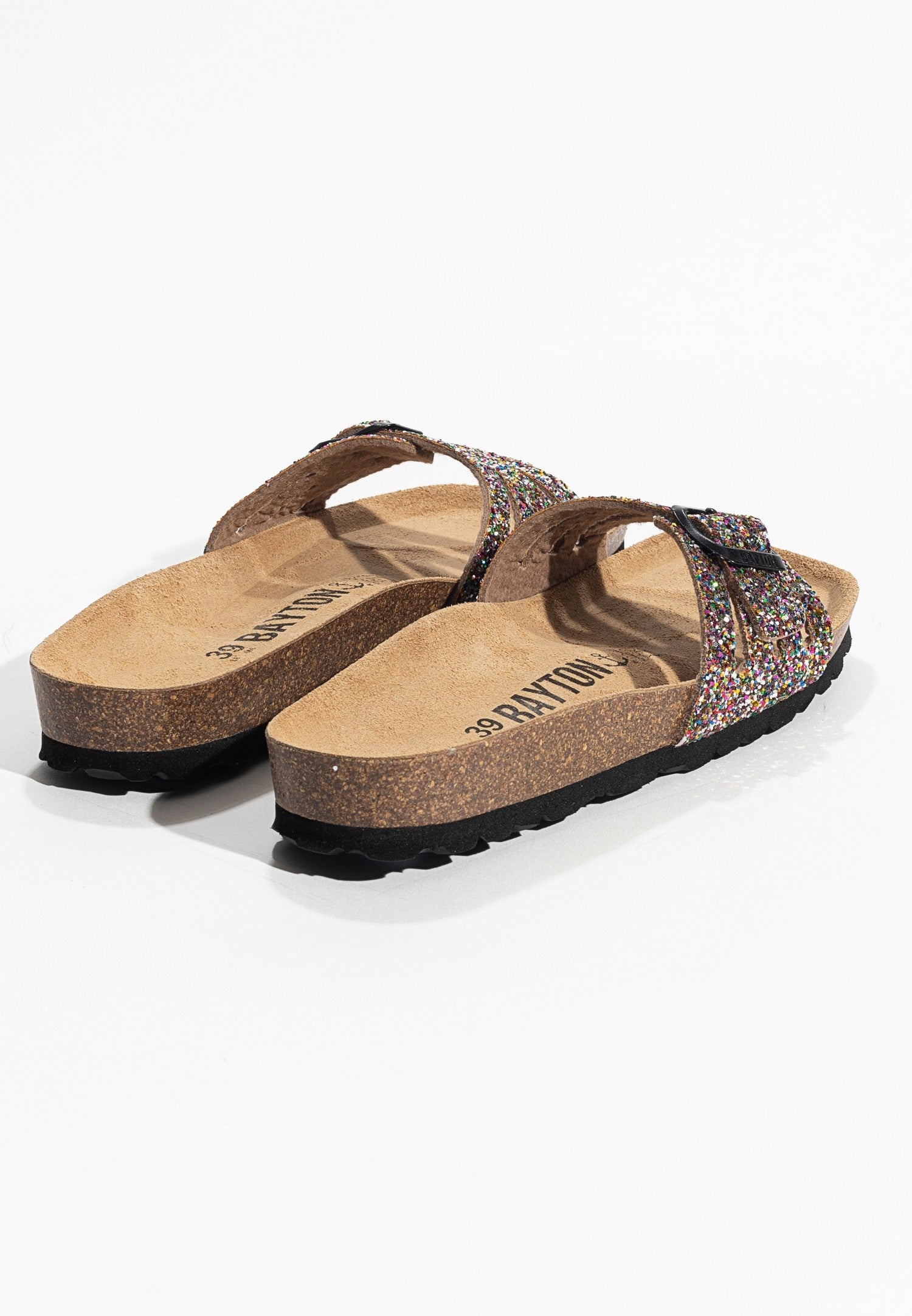 Athena Bronze Glitter 1 Strap Sandals