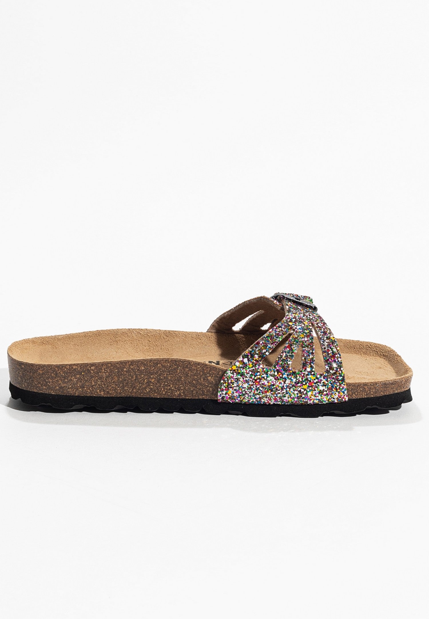 Athena Bronze Glitter 1 Strap Sandals