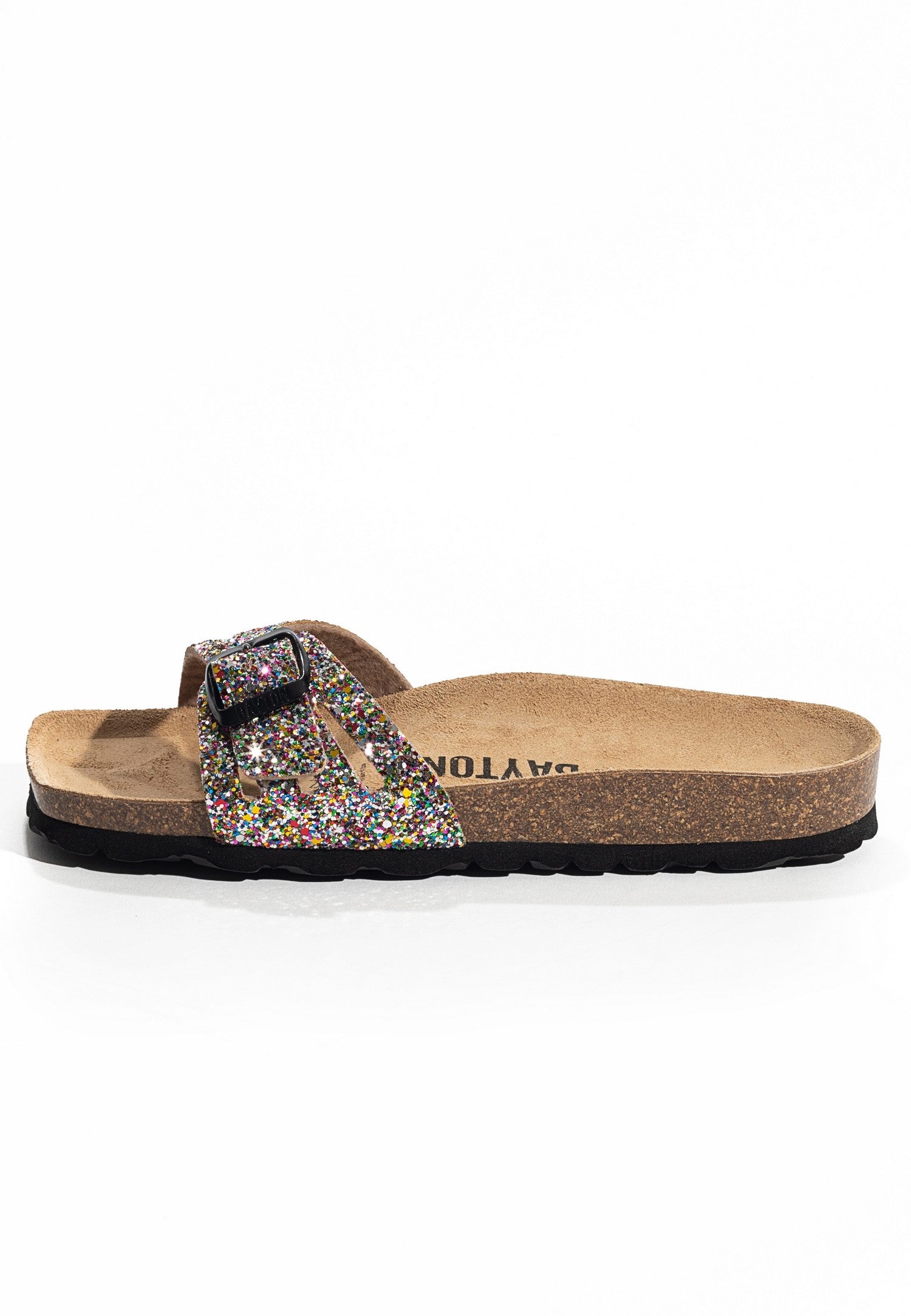 Athena Bronze Glitter 1 Strap Sandals