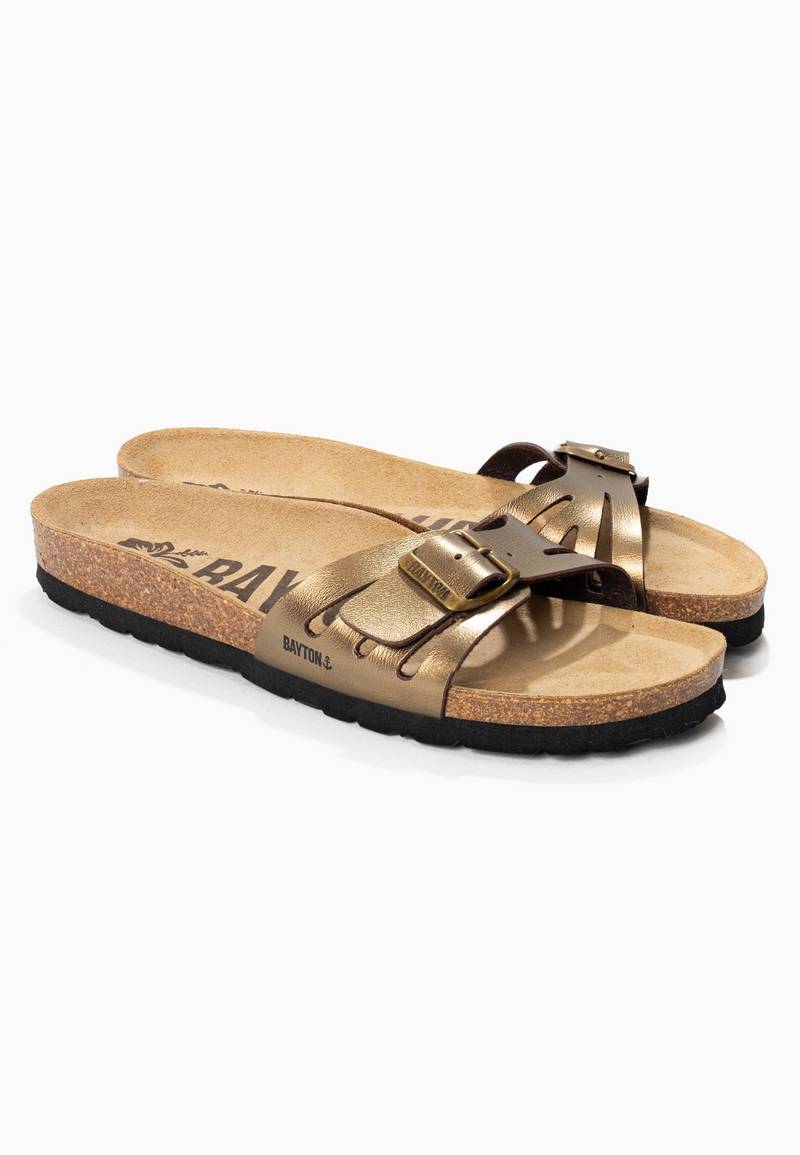 Athena Bronze 1 Strap Sandals