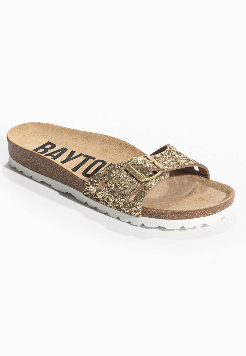 Sandalias Athena Gold con purpurina