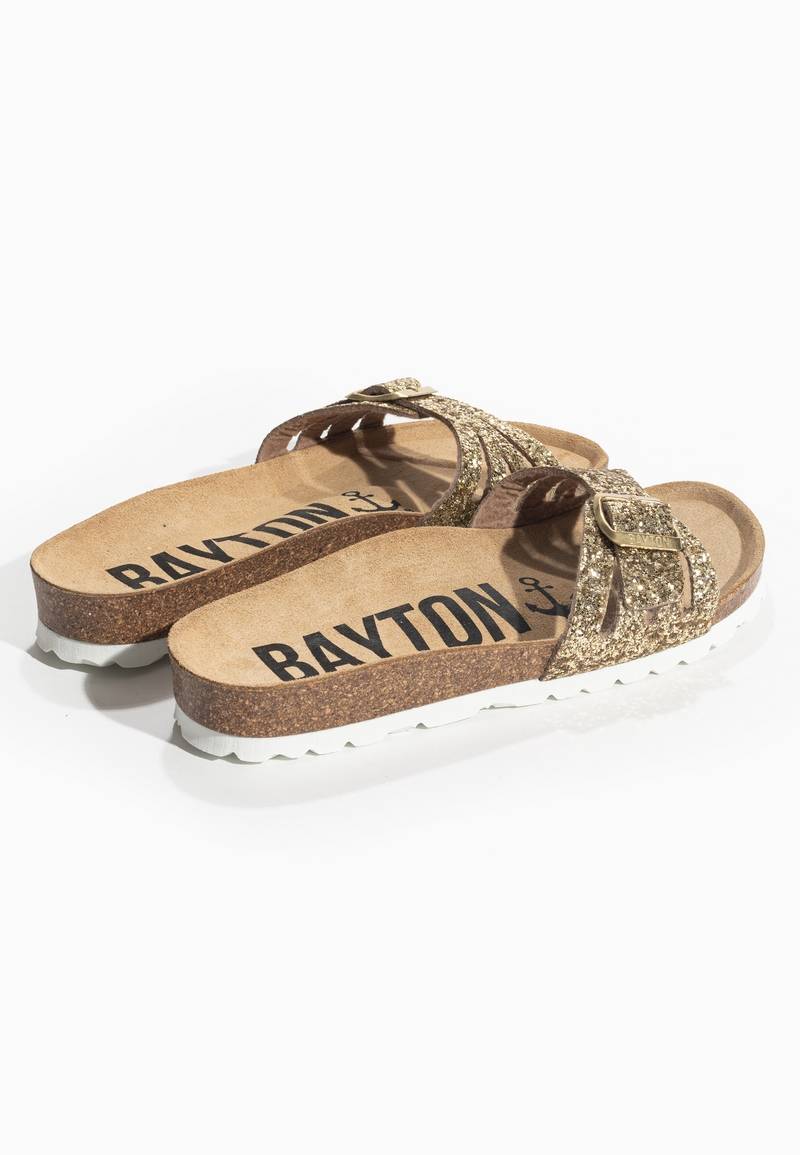 Sandalias Athena Gold con purpurina