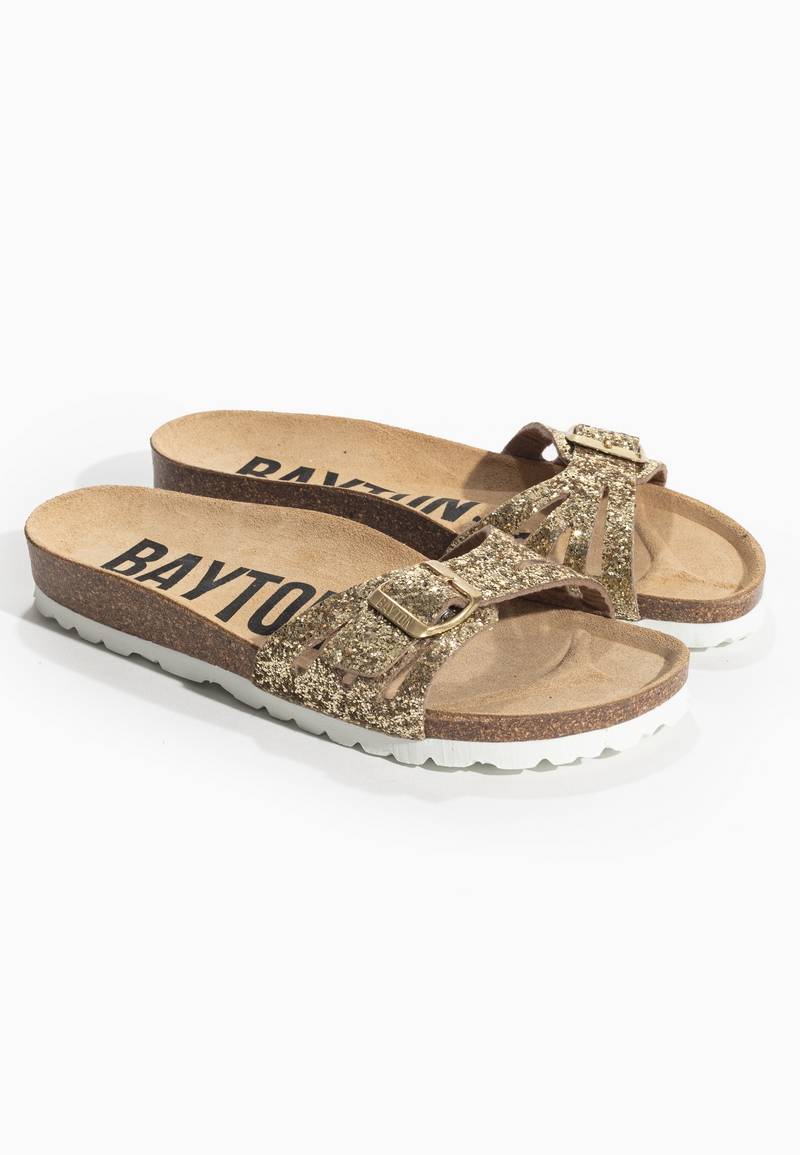 Sandalias Athena Gold con purpurina