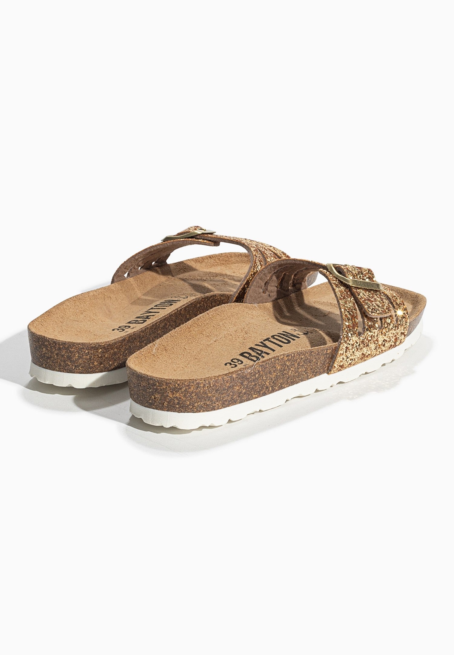 Athena Gold Glitter 1 Strap Sandals