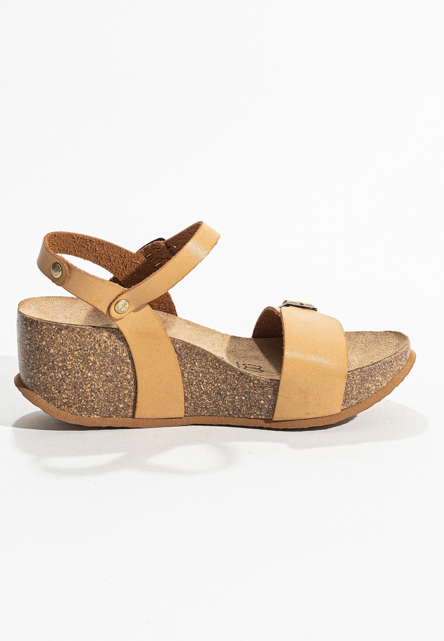 Avon Camel 100% Leather Wedge and Semi-Wedge Sandals