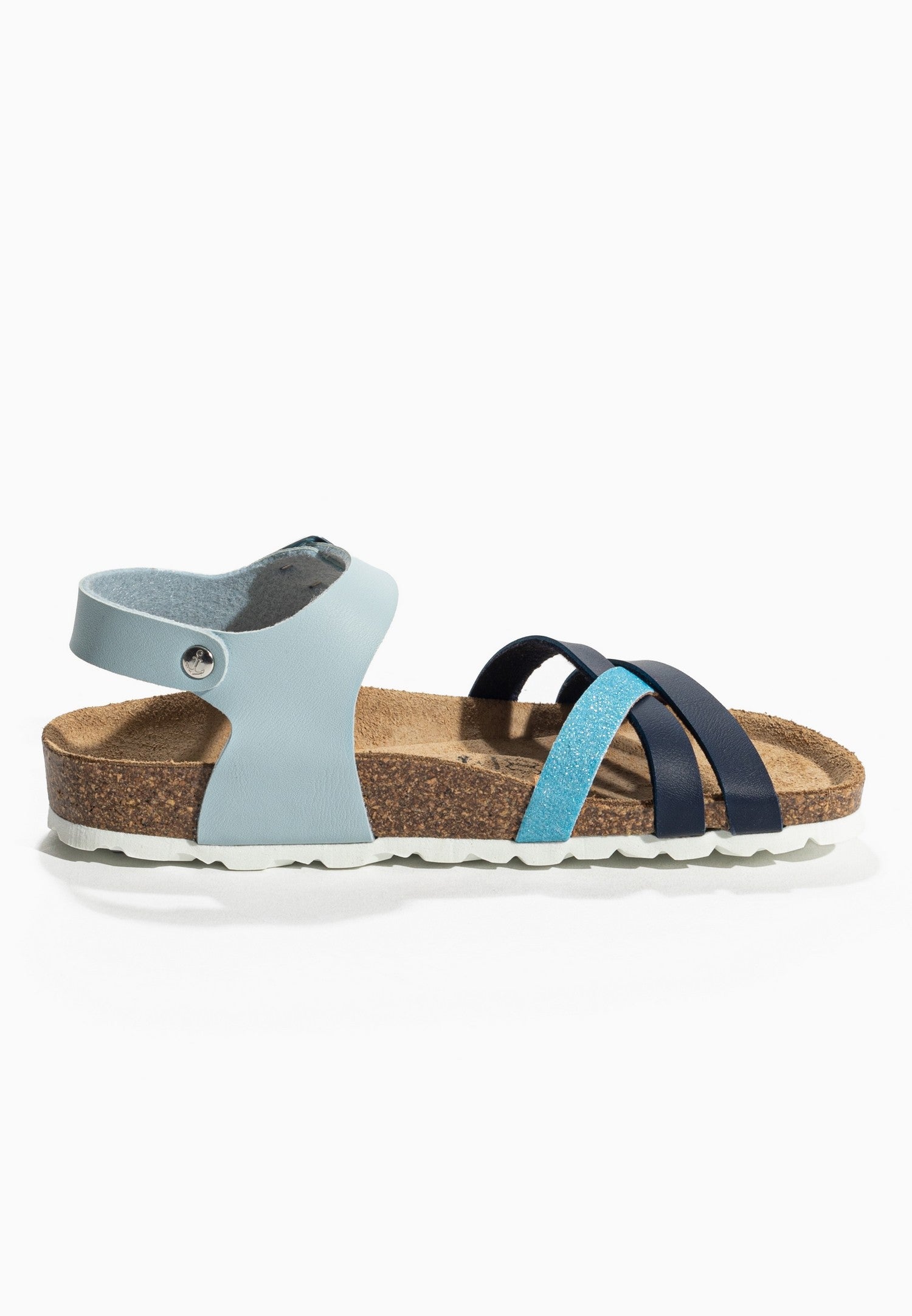 Beladona Multi-Strap Sandals Sky Blue and Navy Blue