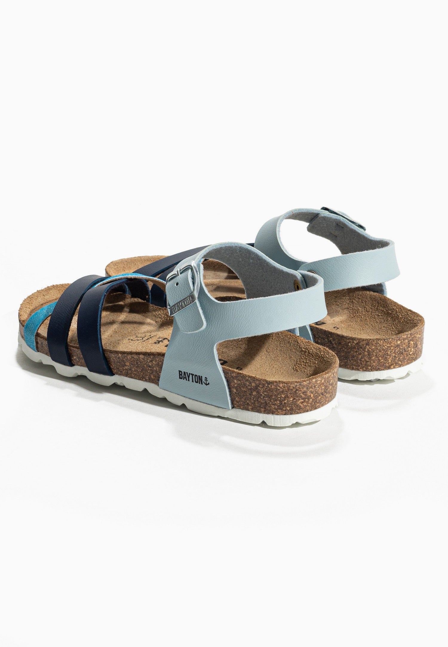 Beladona Multi-Strap Sandals Sky Blue and Navy Blue