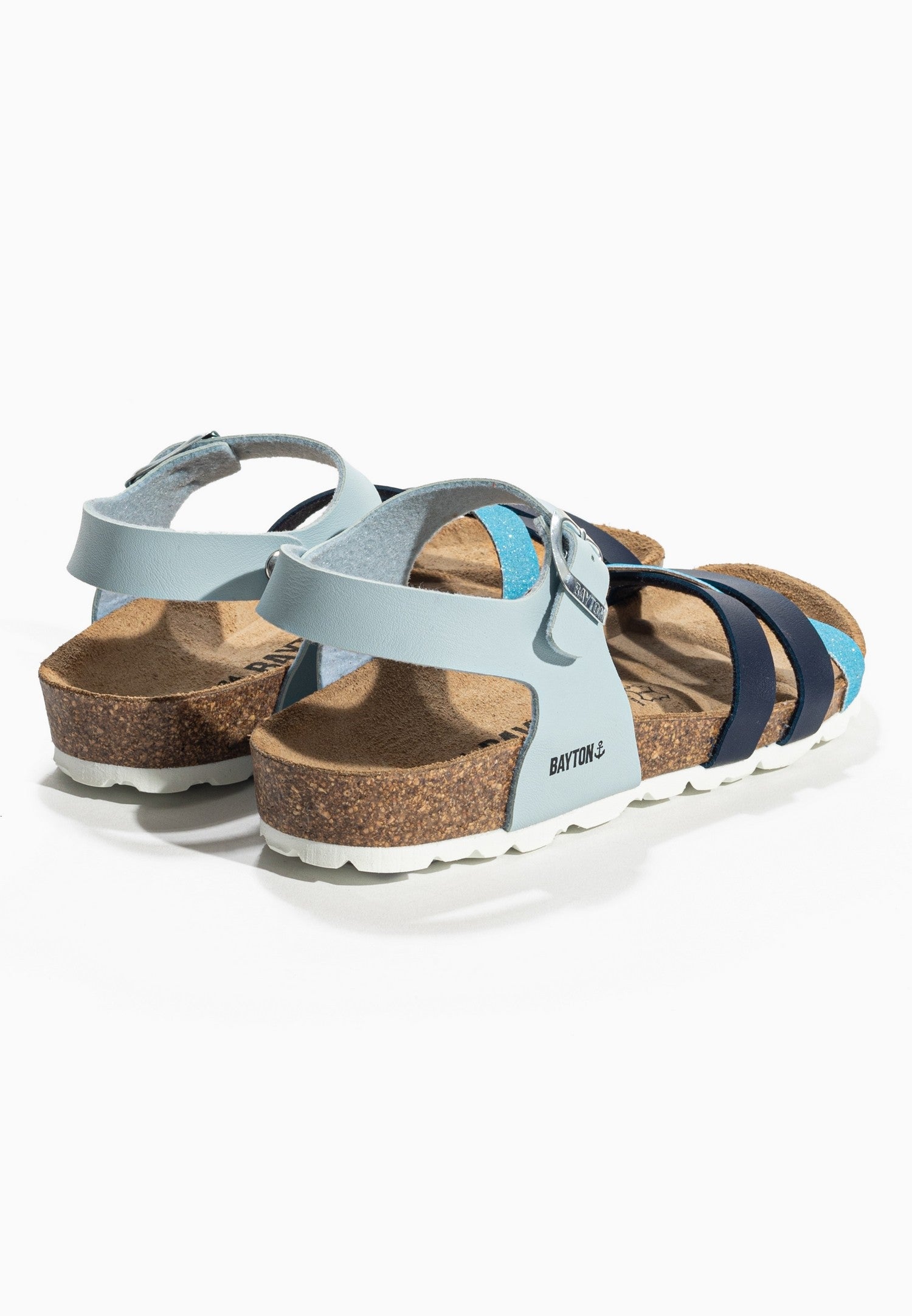 Beladona Multi-Strap Sandals Sky Blue and Navy Blue