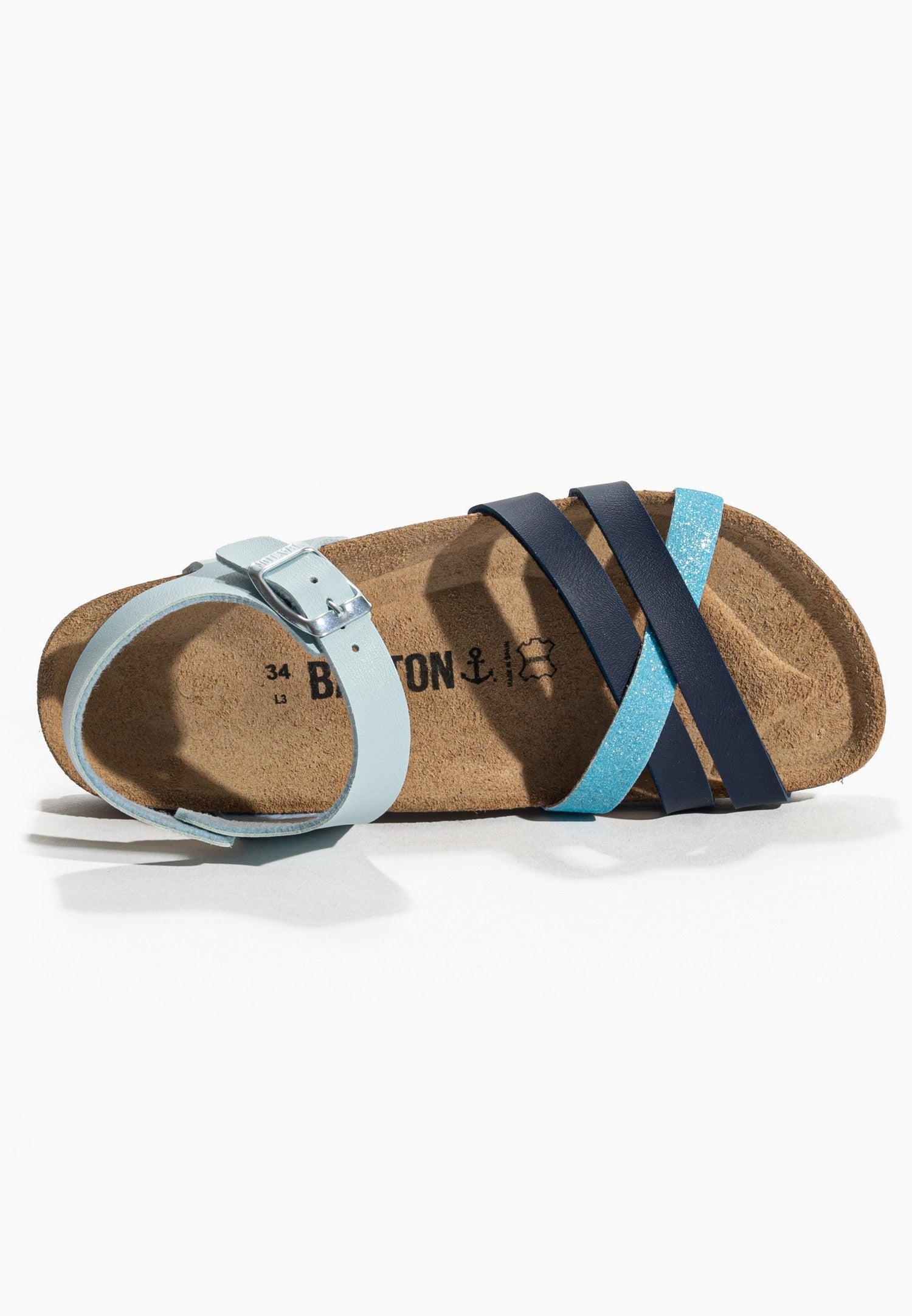 Sandales Multi-Brides Beladona Bleu ciel et Bleu marine