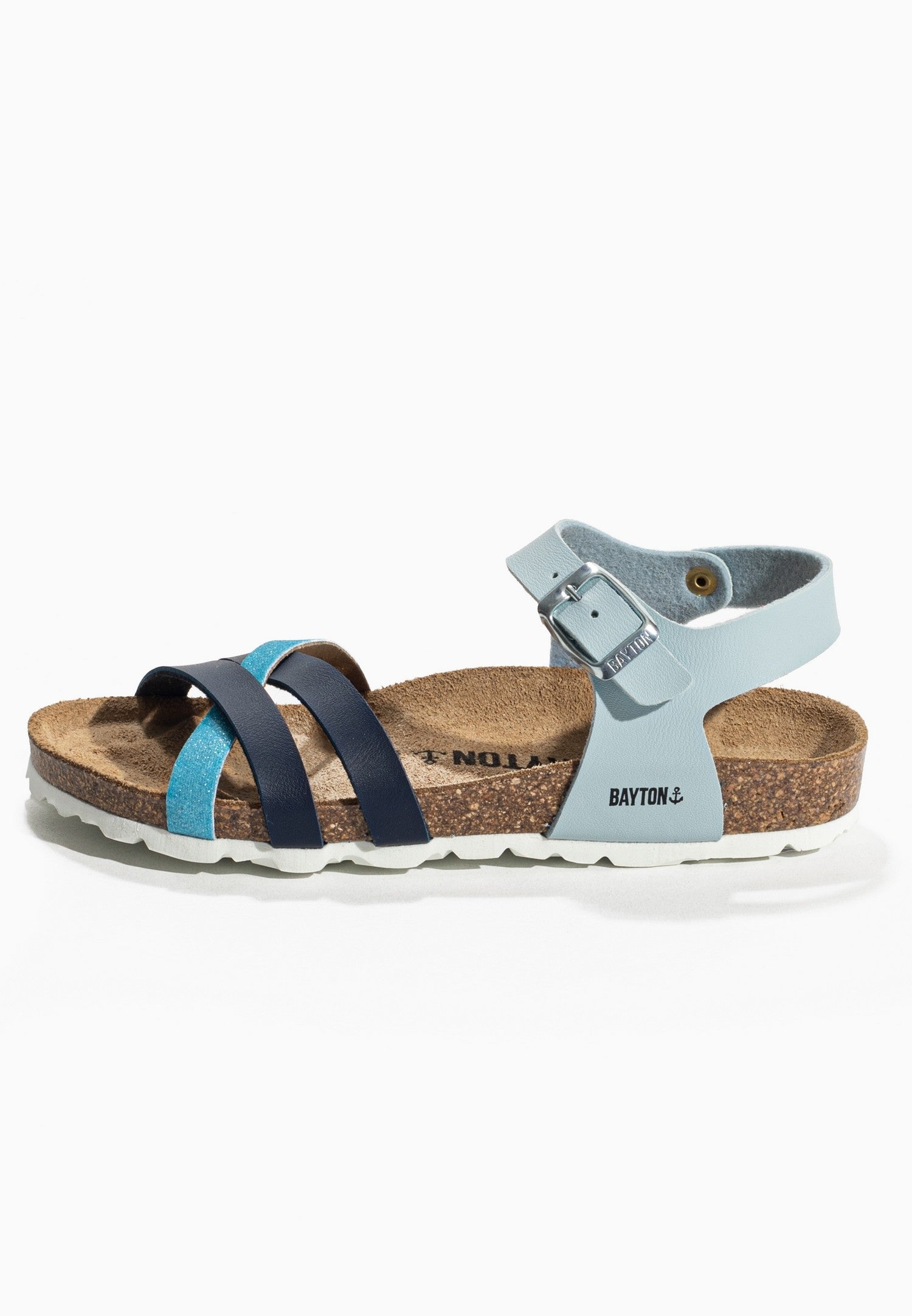 Sandales Multi-Brides Beladona Bleu ciel et Bleu marine