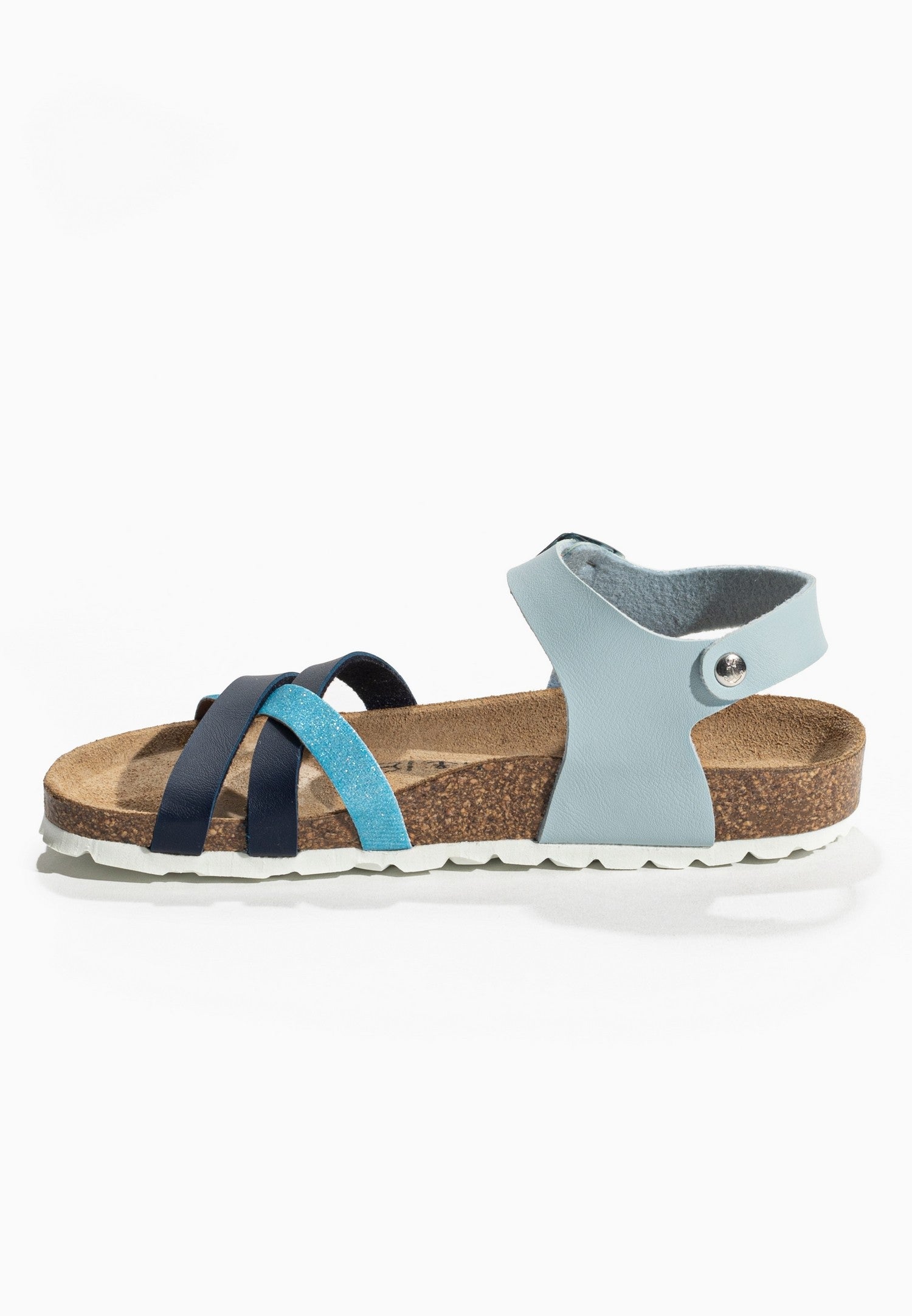 Beladona Multi-Strap Sandals Sky Blue and Navy Blue