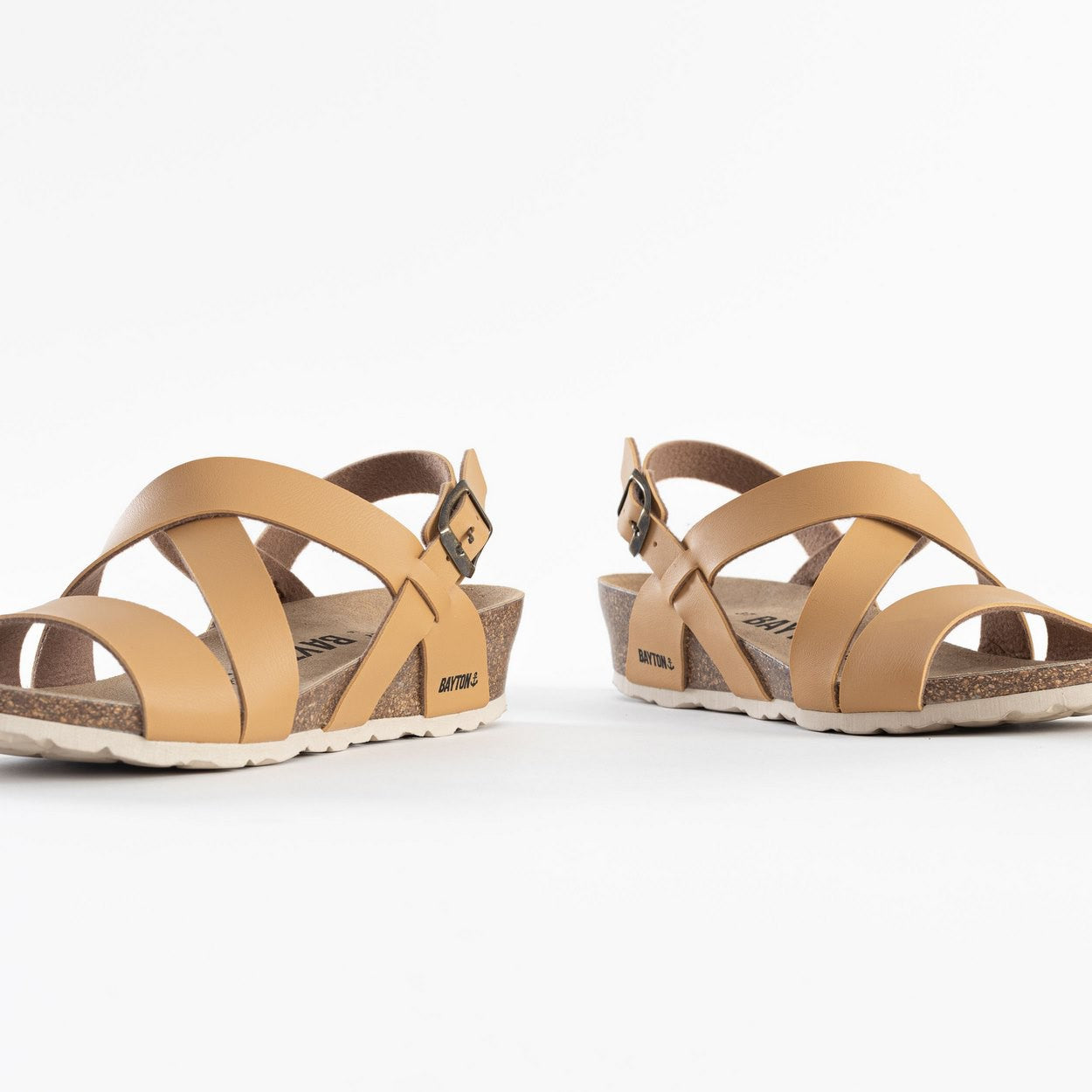 Berga Camel Wedge and Semi-Wedge Sandals