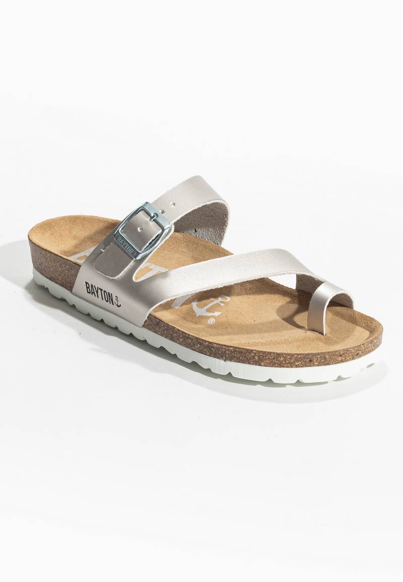 Biscaye Silver Toe-Thong Sandals