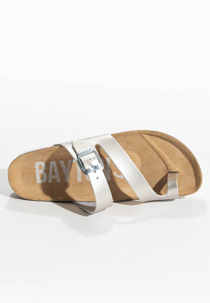 Biscaye Silver Toe-Thong Sandals