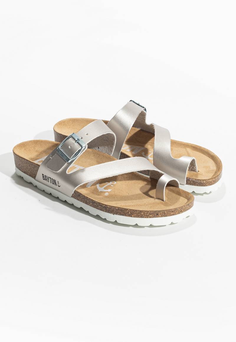 Biscaye Silver Toe-Thong Sandals