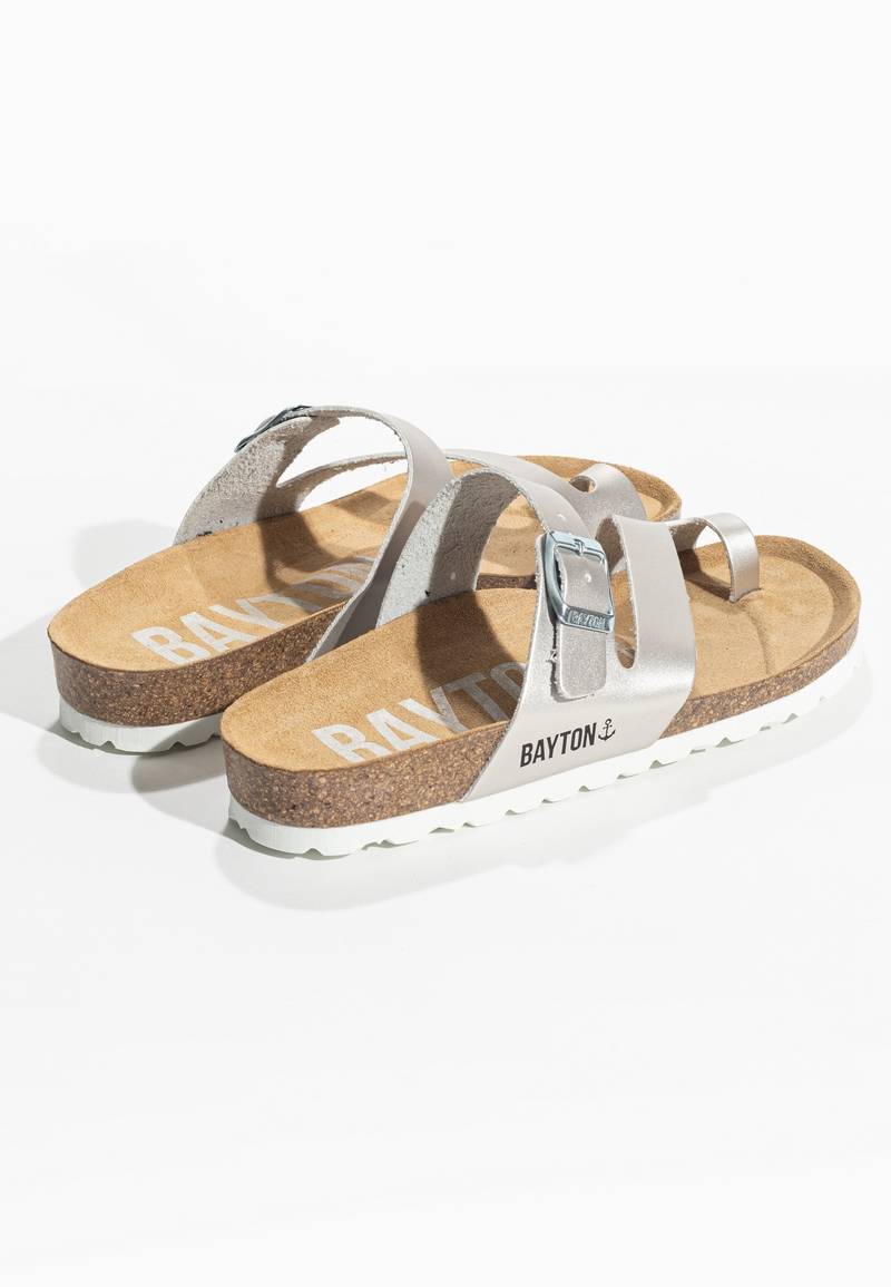 Biscaye Silver Toe-Thong Sandals