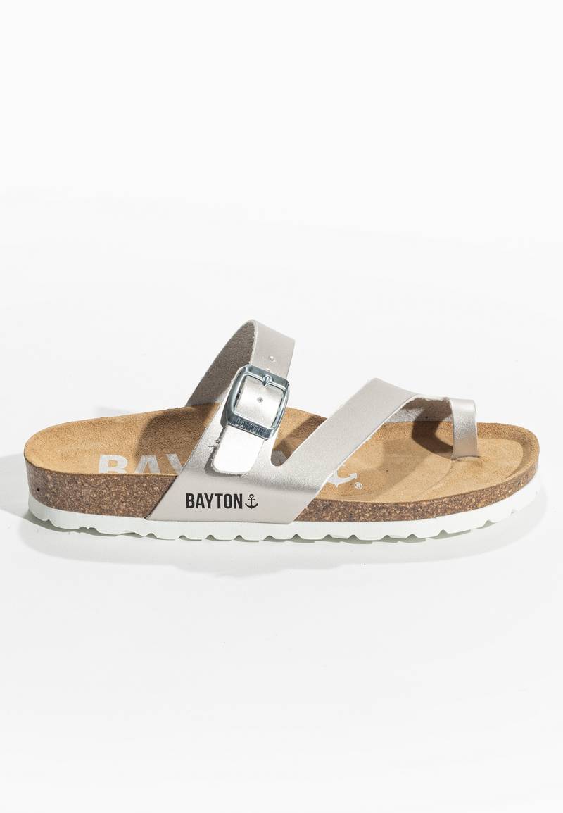 Biscaye Silver Toe-Thong Sandals