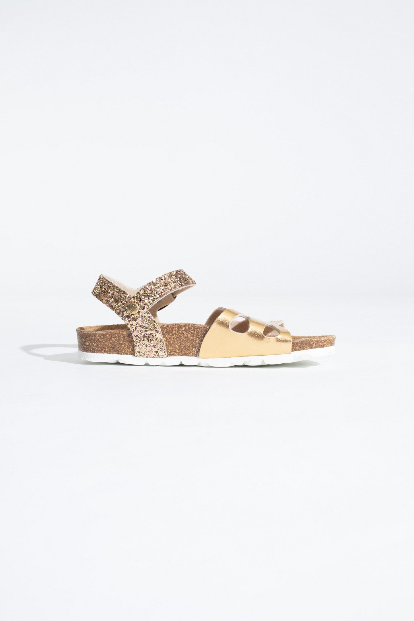 Gold and Glitter Butterfly Multi-Strap Sandals