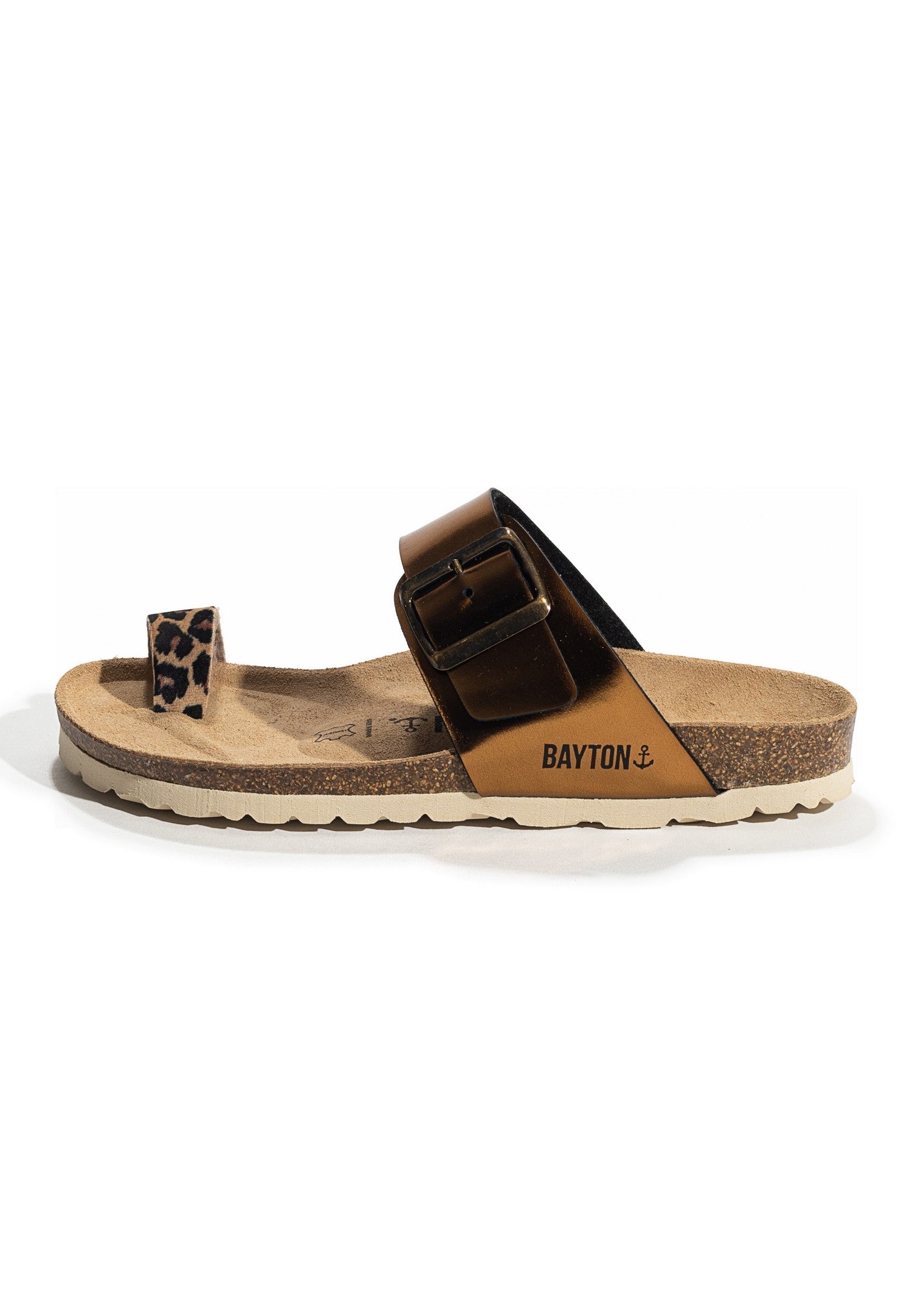 Caliente Bronze Toe Post Sandals