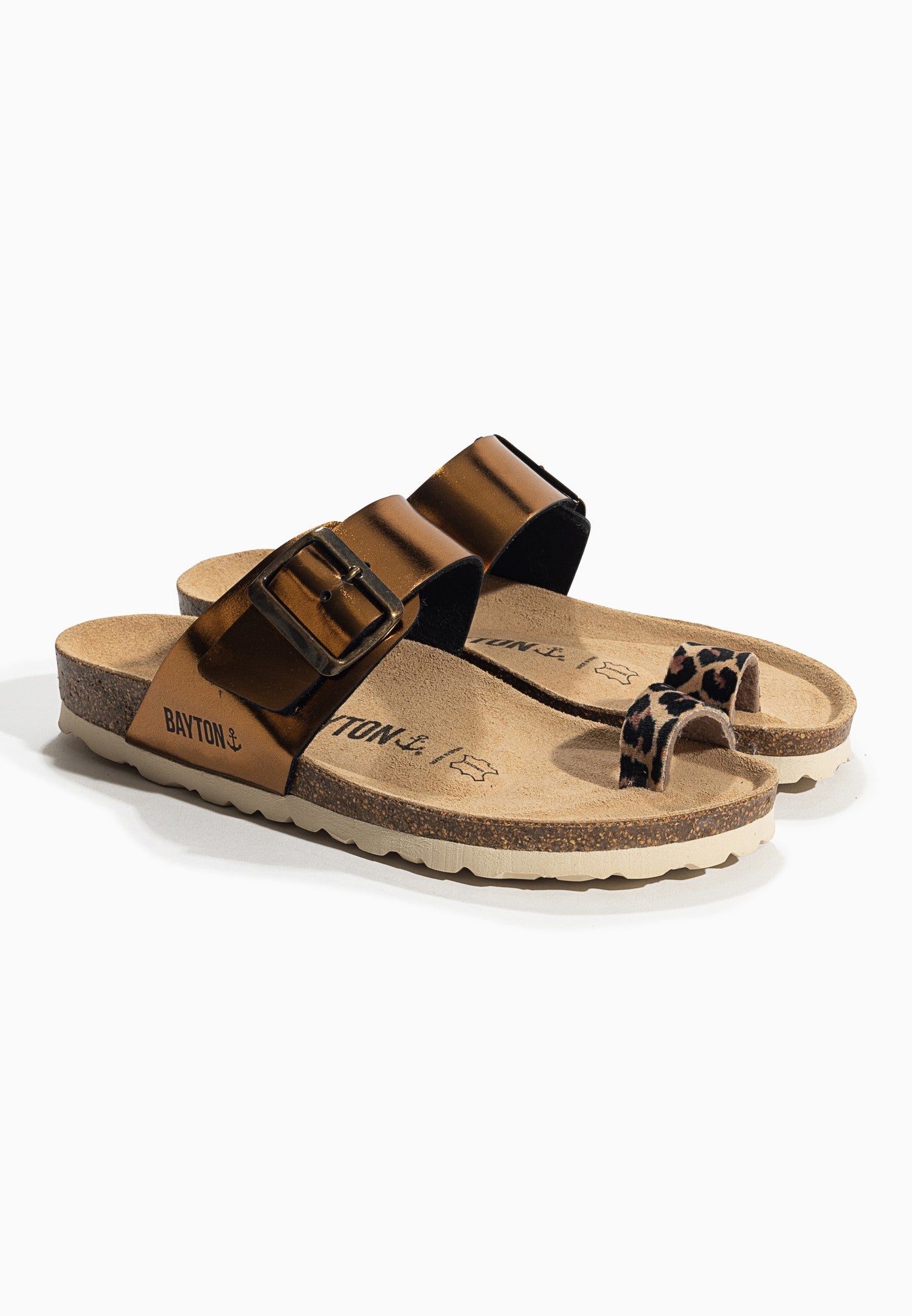 Caliente Bronze Toe Post Sandals