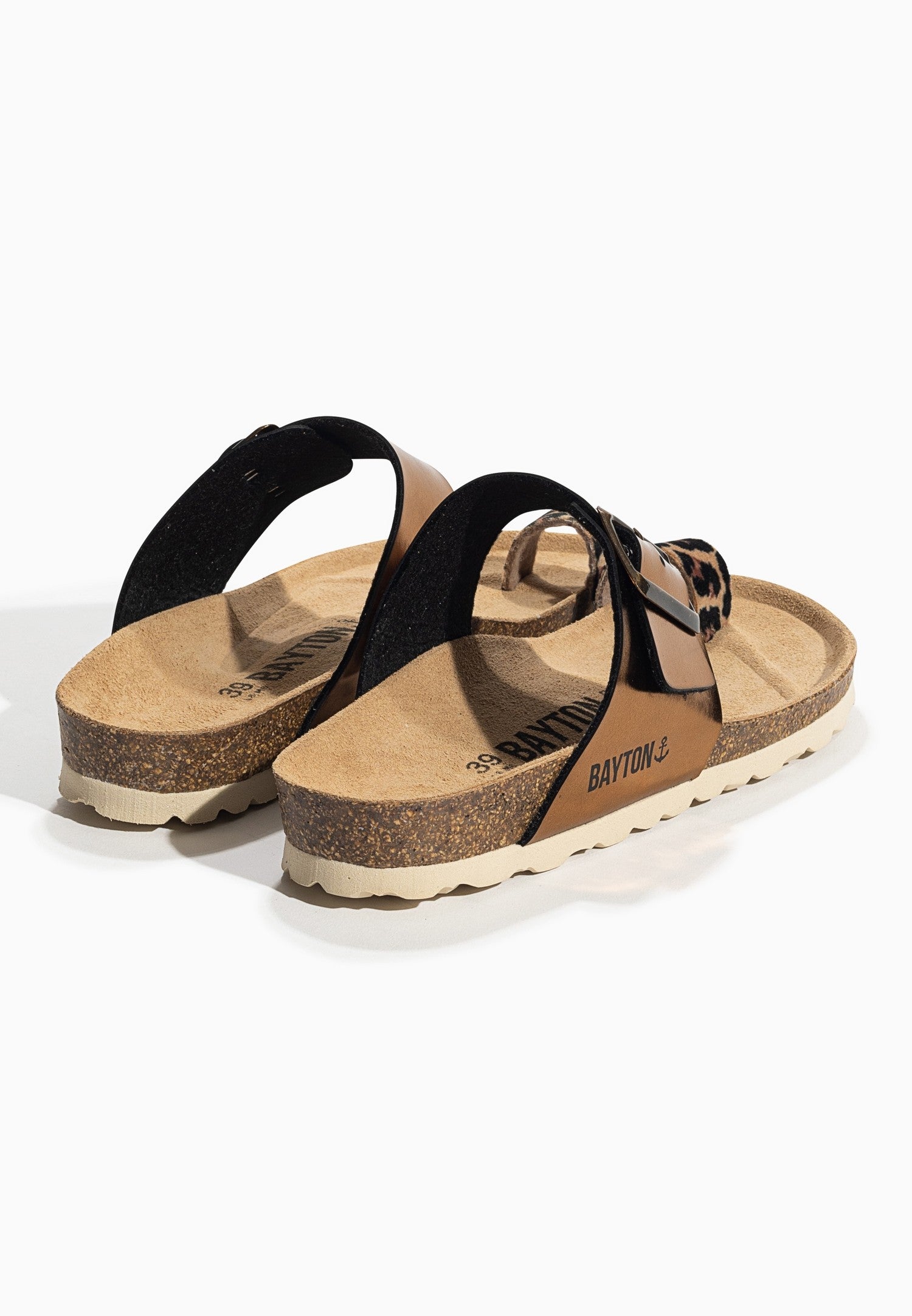 Caliente Bronze Toe Post Sandals