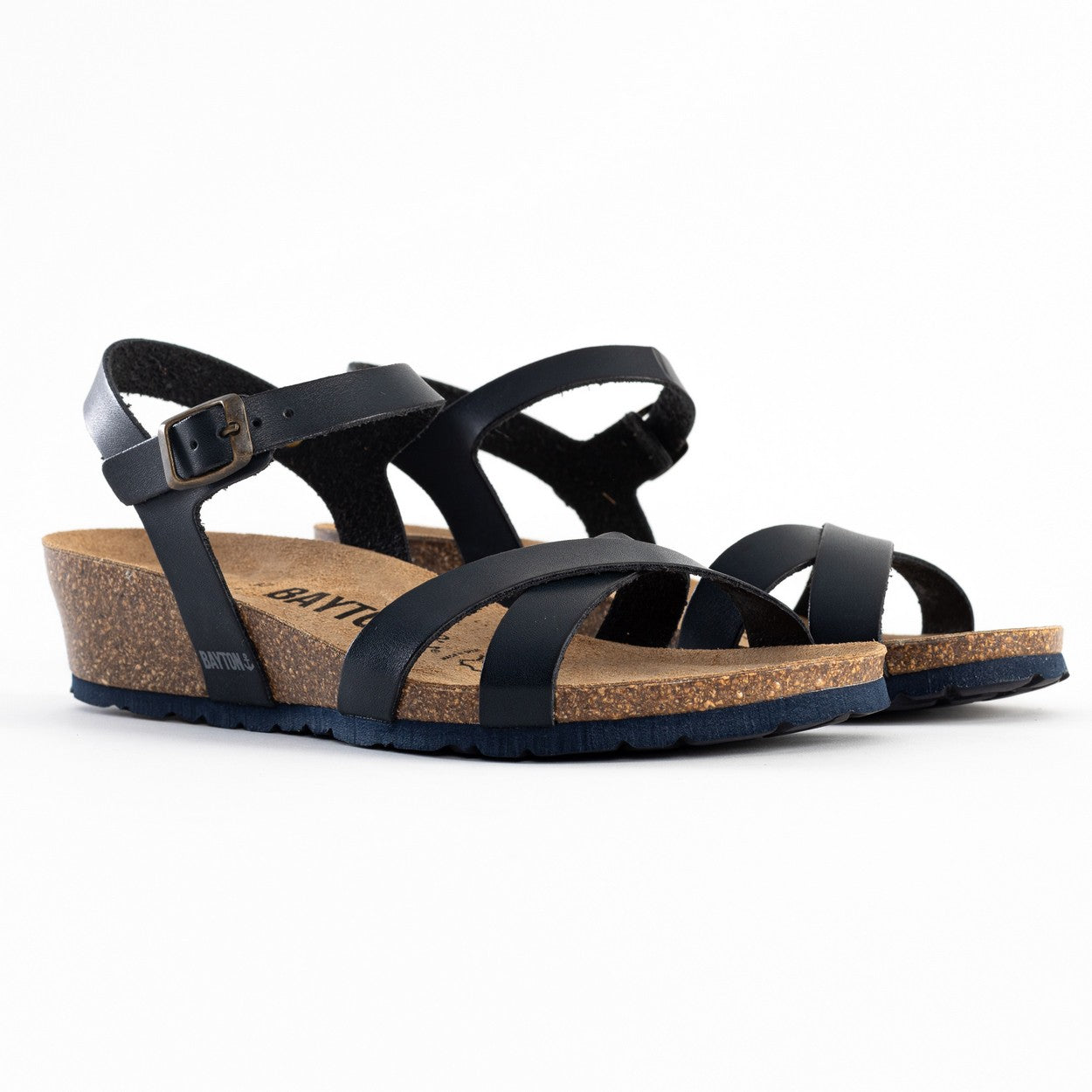 Canberra Navy Blue Wedge and Semi-Wedge Sandals