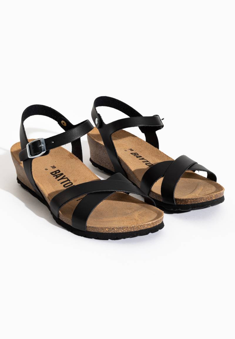 Canberra Black Wedge and Semi-Wedge Sandals