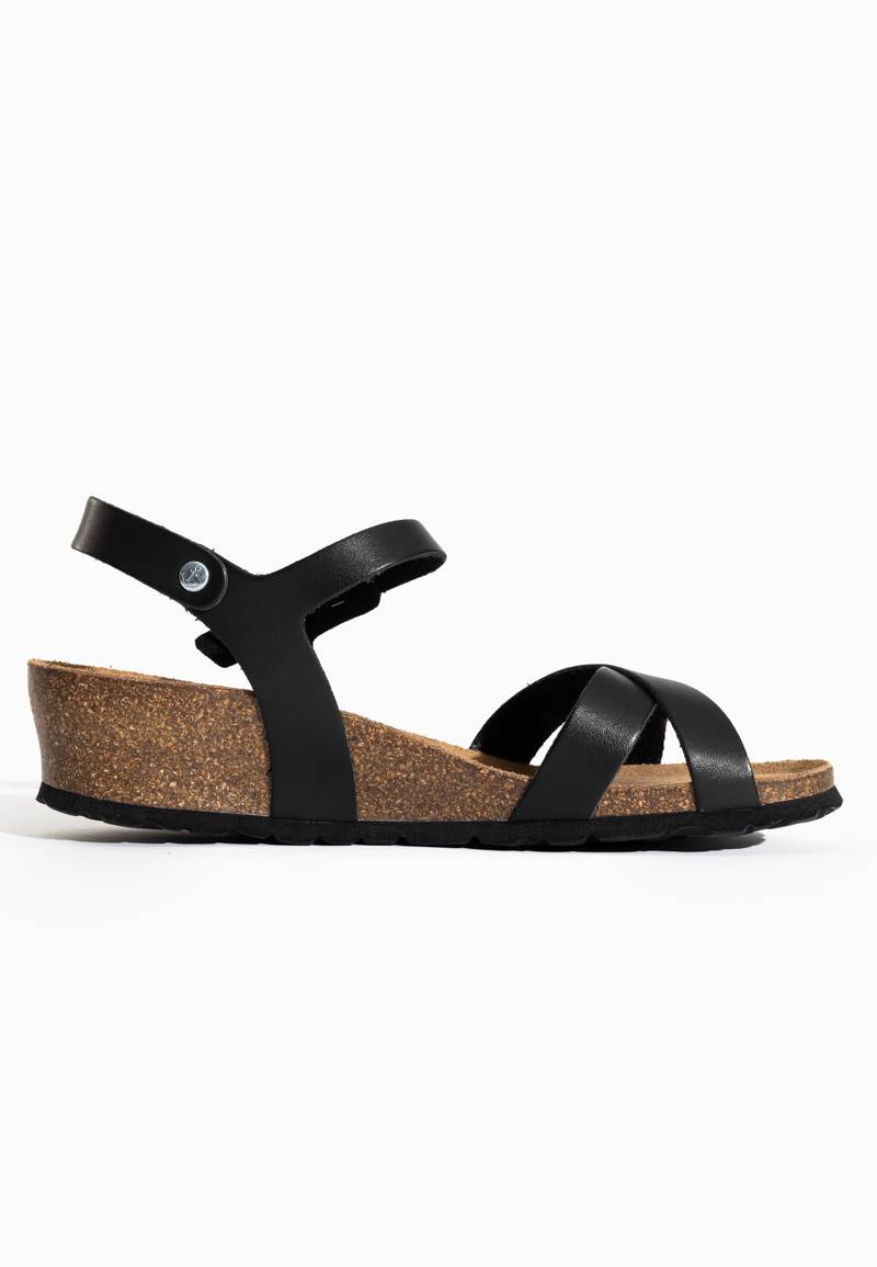 Canberra Black Wedge and Semi-Wedge Sandals