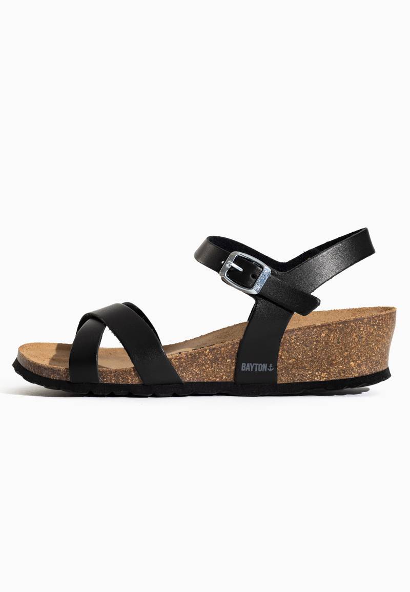 Canberra Black Wedge and Semi-Wedge Sandals