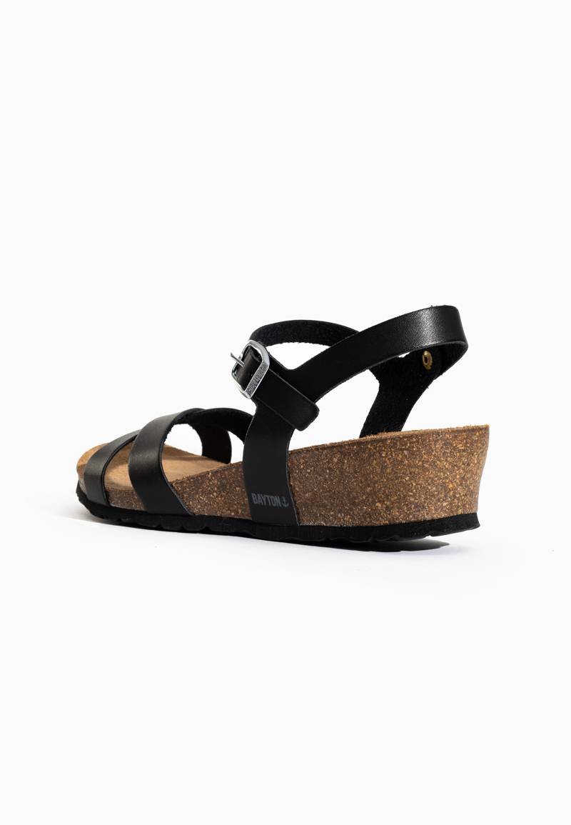 Canberra Black Wedge and Semi-Wedge Sandals