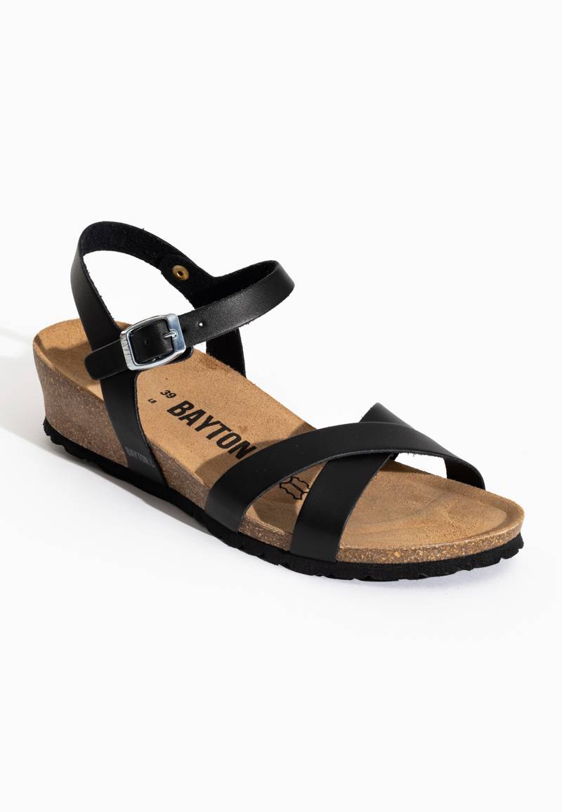 Canberra Black Wedge and Semi-Wedge Sandals