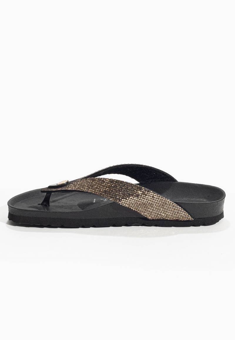 Chagall Bronze Glittery Toe Post Sandals