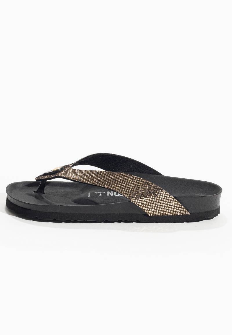 Chagall Bronze Glittery Toe Post Sandals