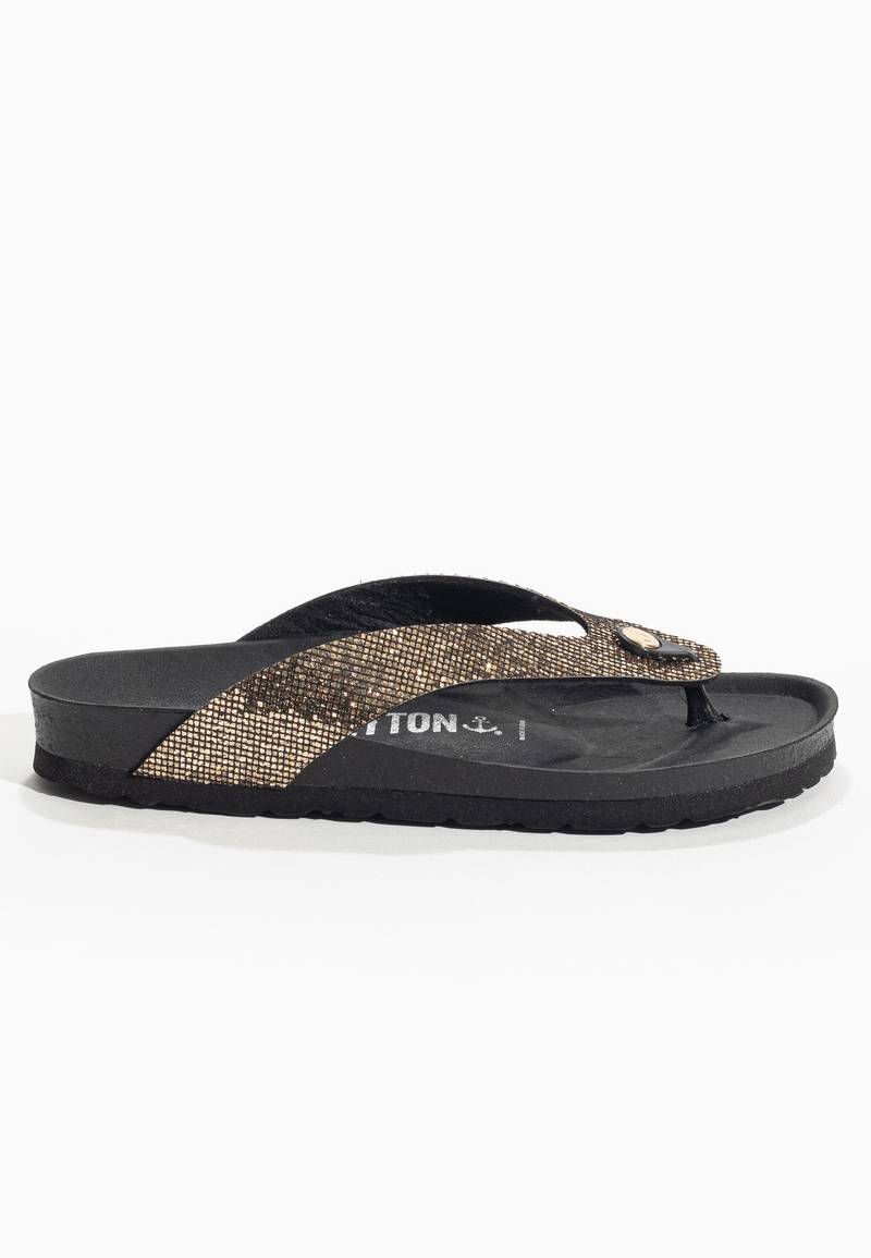 Chagall Bronze Glittery Toe Post Sandals