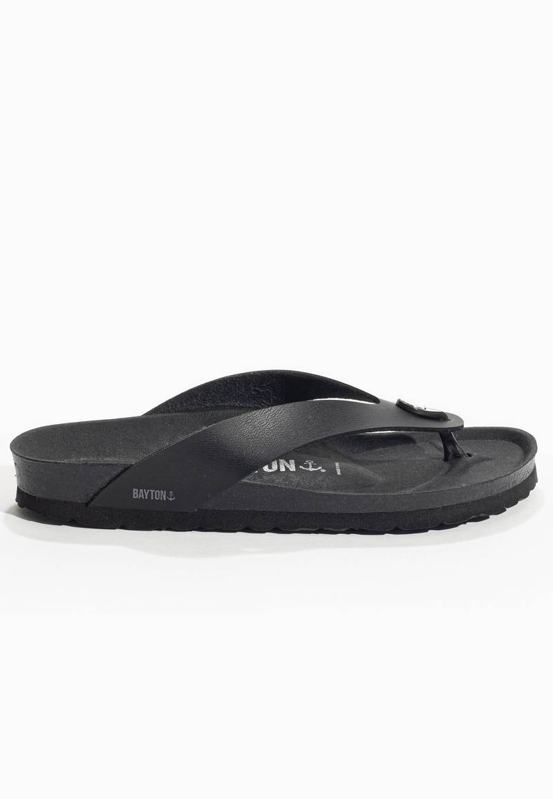 Chagall Black Toe-Thong Sandals