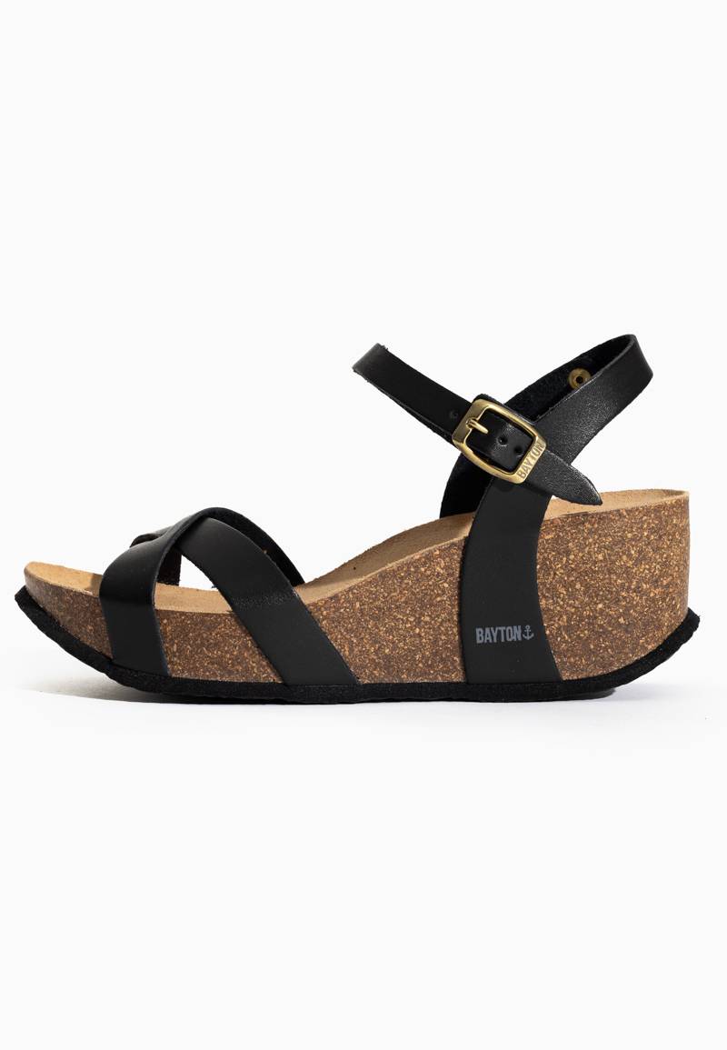 Venus Black Wedge and Semi-Wedge Sandals