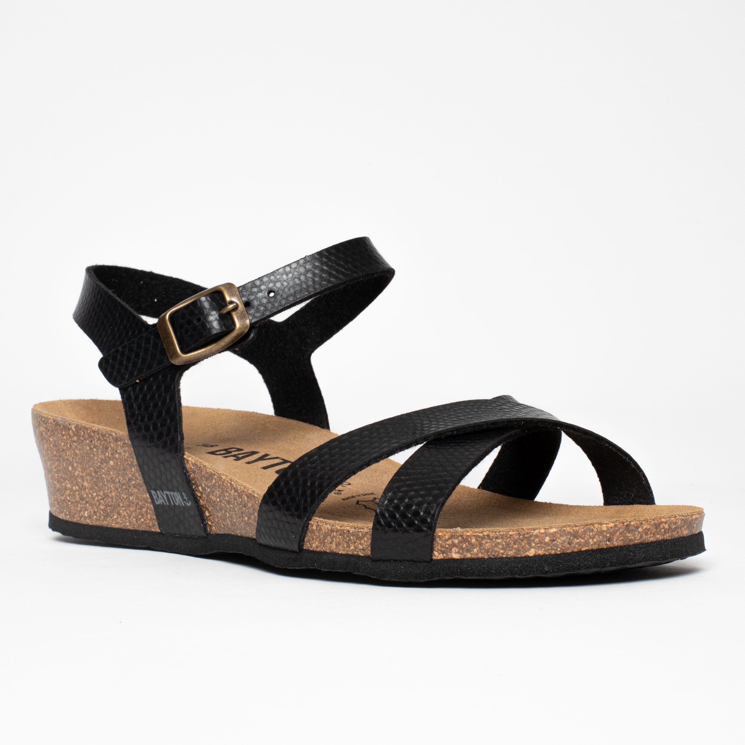 Canberra Black Wedge and Semi-Wedge Sandals