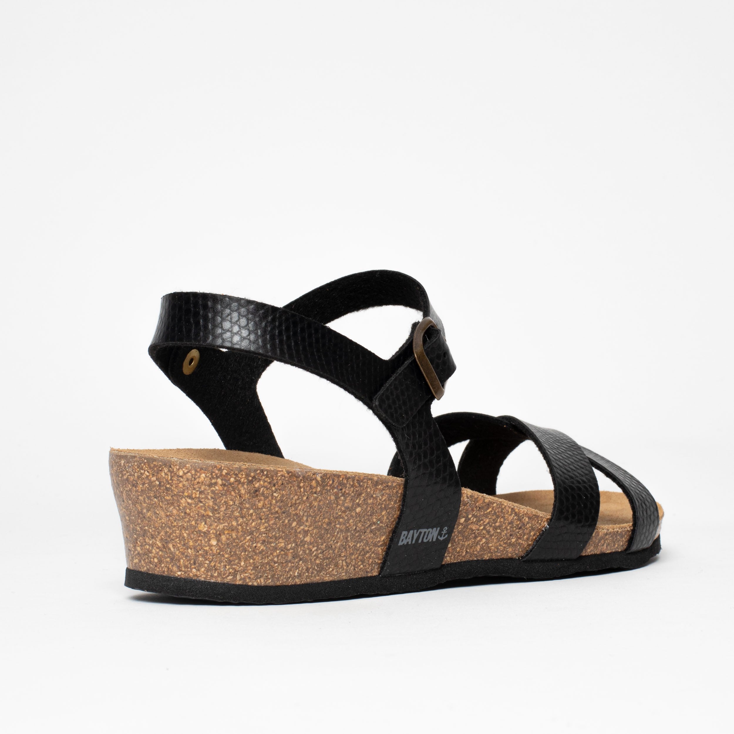 Canberra Black Wedge and Semi-Wedge Sandals