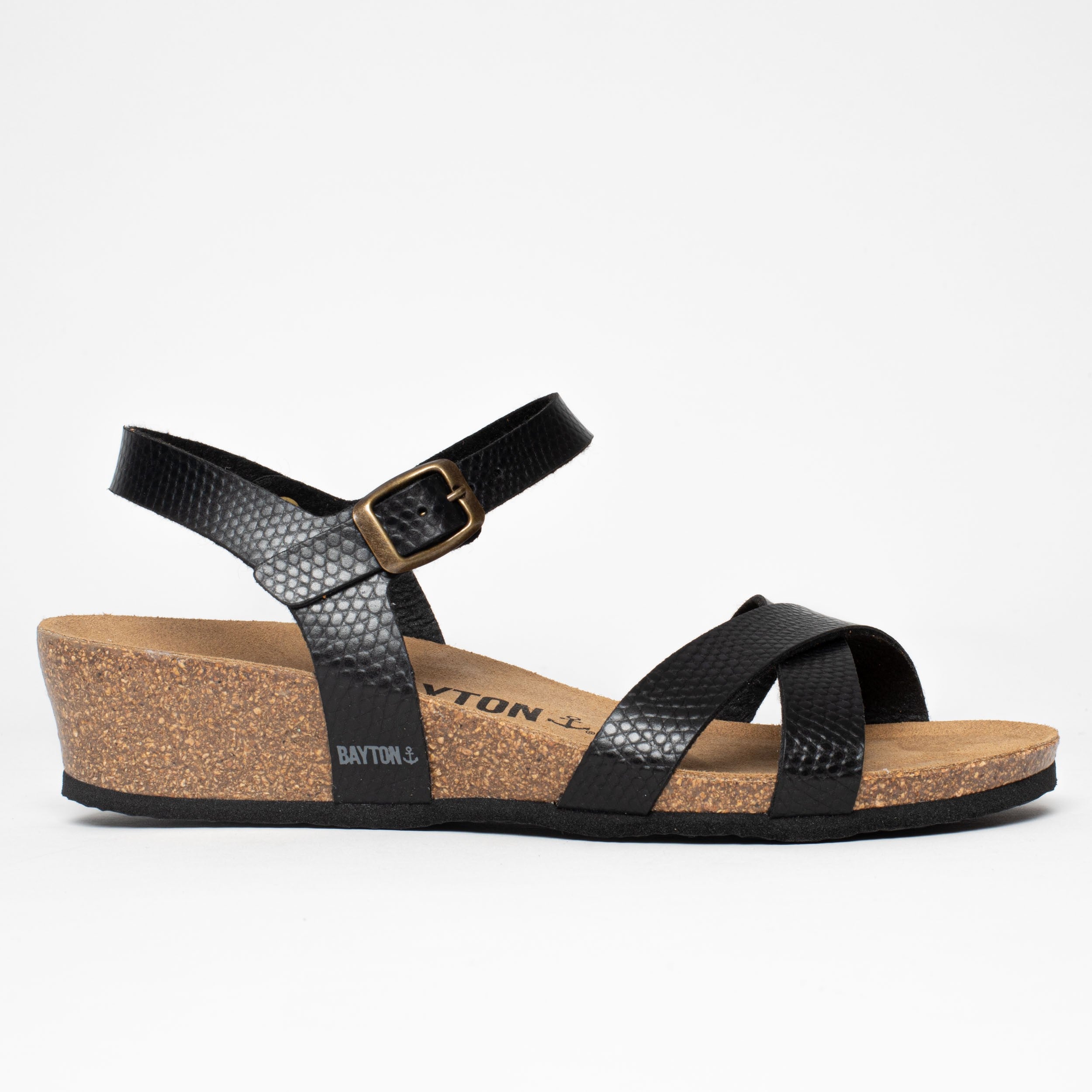 Canberra Black Wedge and Semi-Wedge Sandals